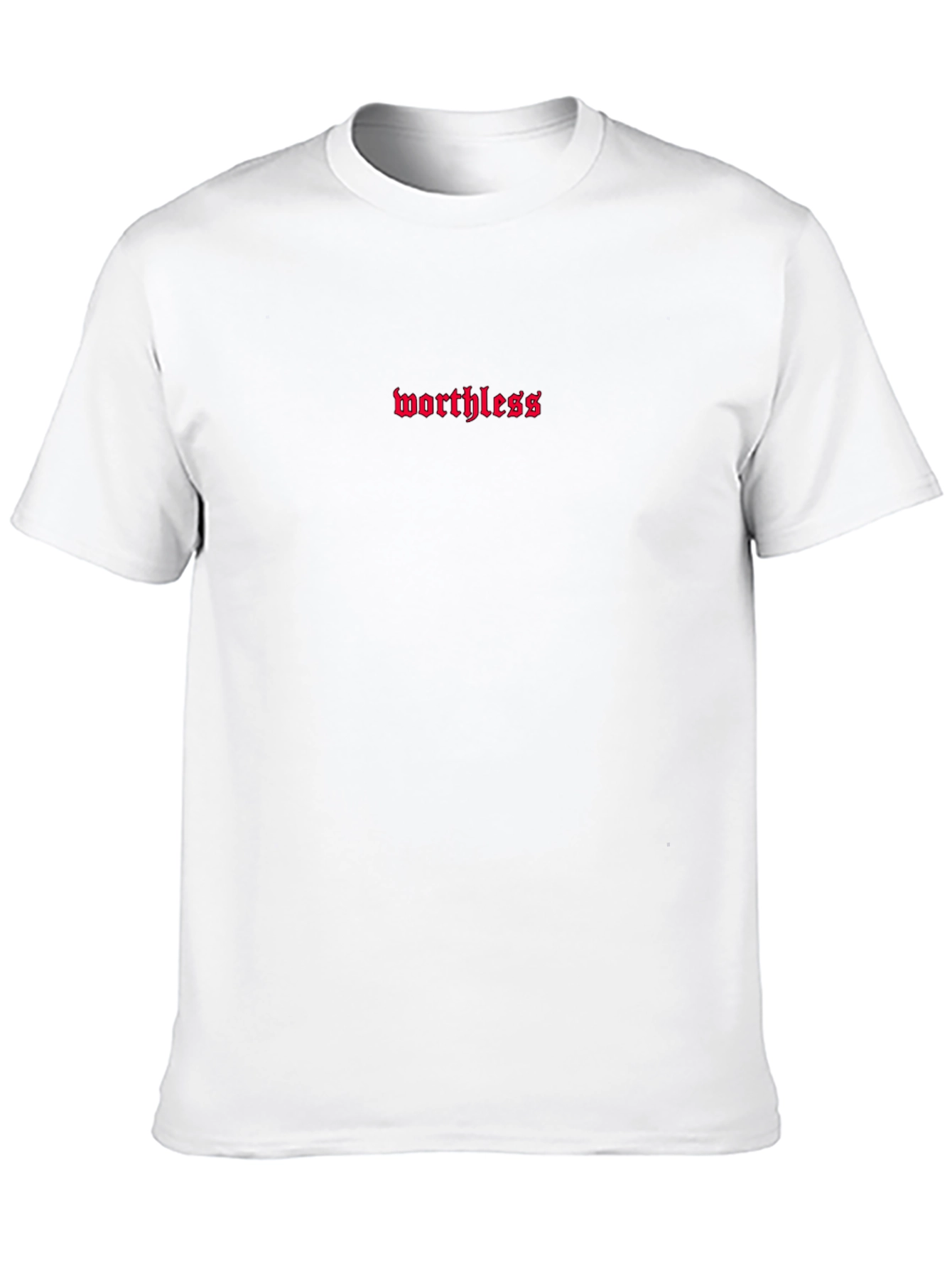 Worthless Embroidered Black T-Shirt