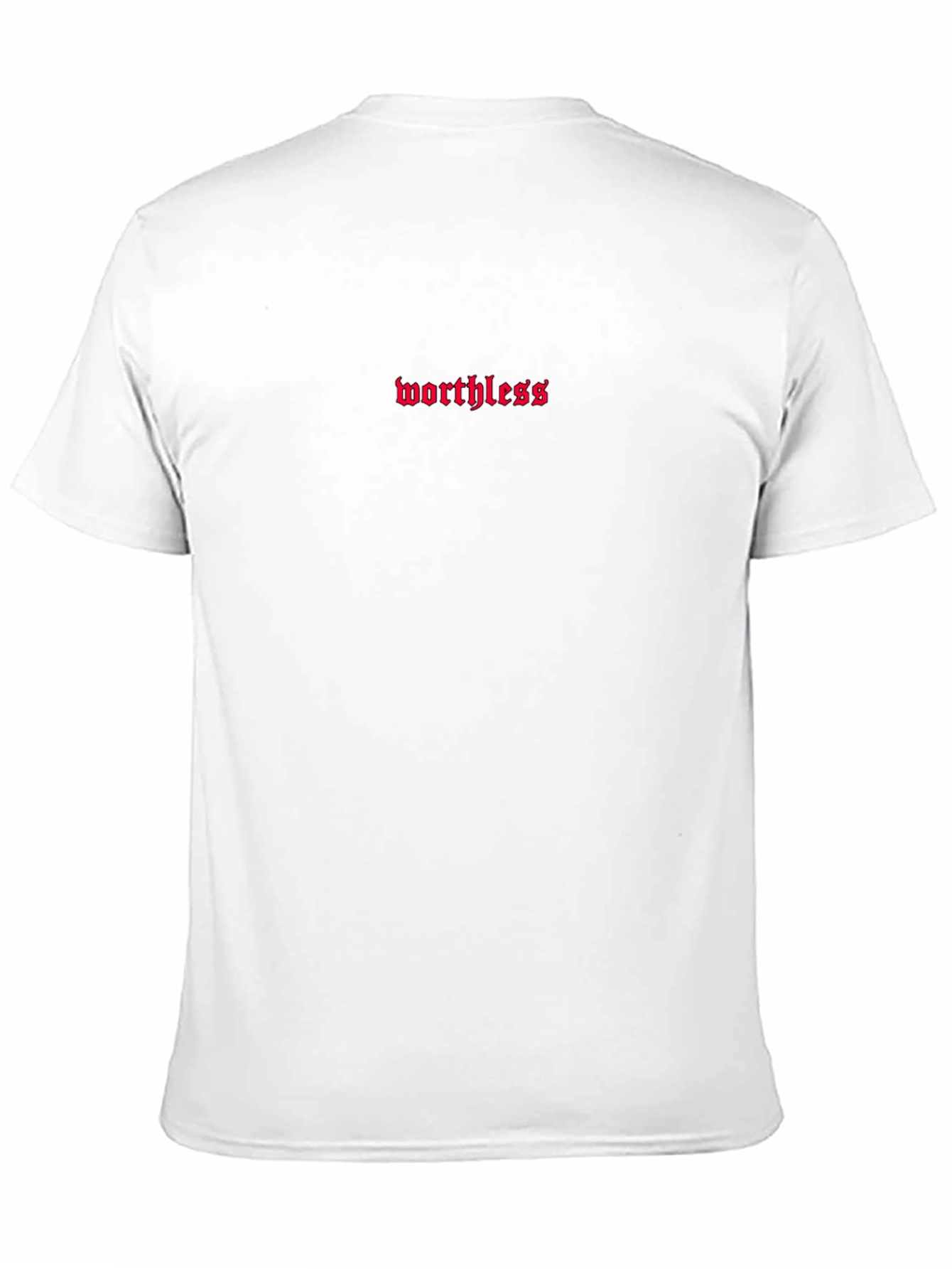Worthless Embroidered Black T-Shirt