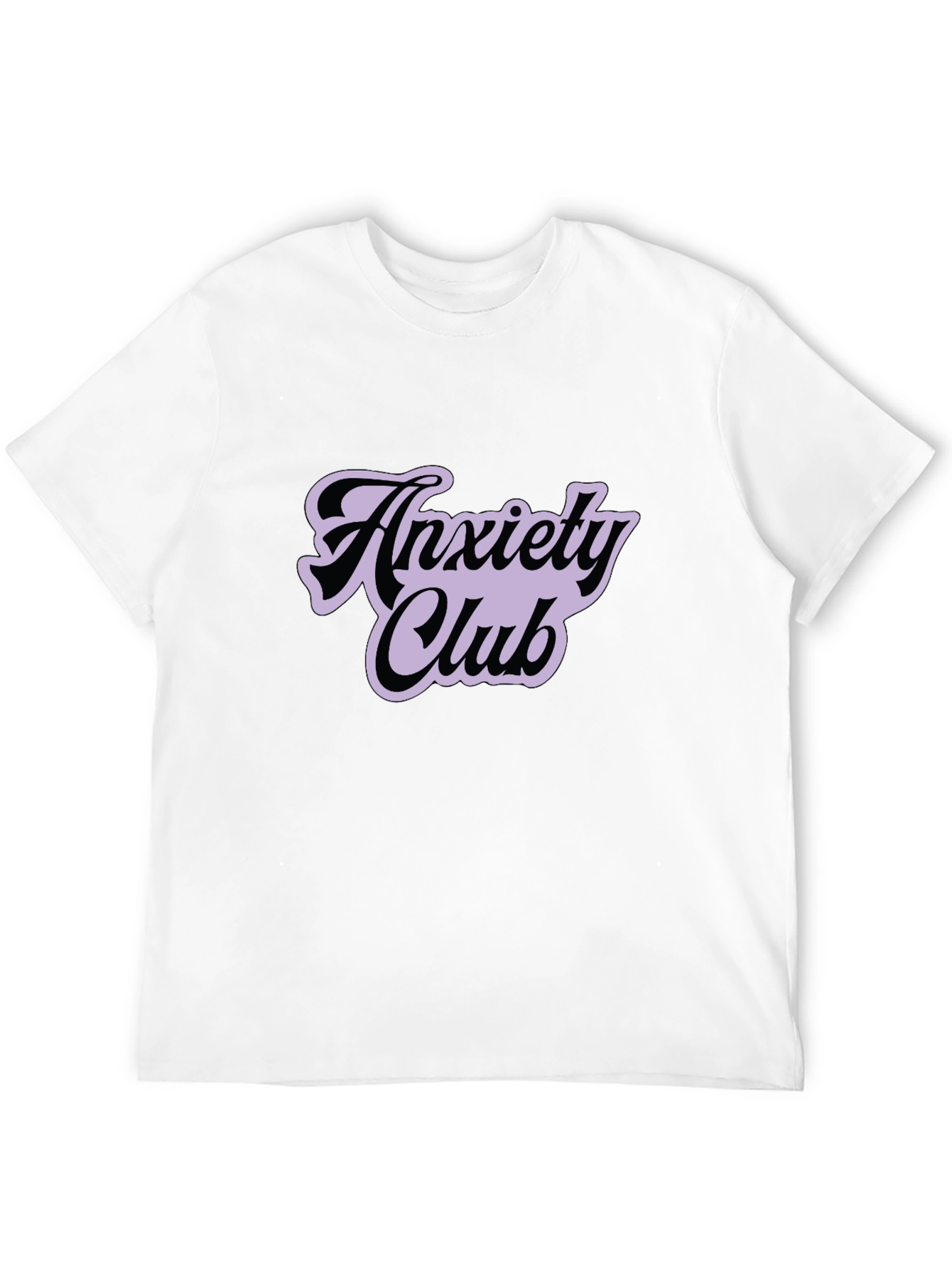 Anxiety Club Graphic Tee - Black Casual T-Shirt