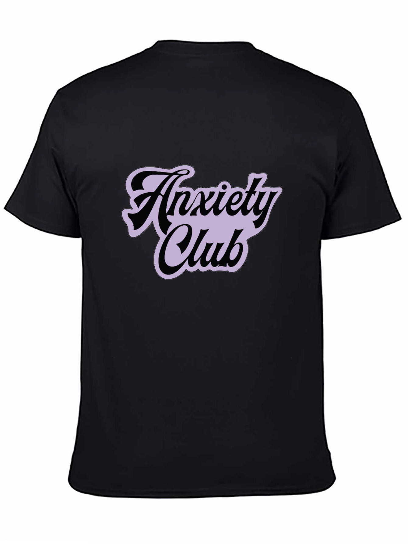 Anxiety Club Graphic Tee - Black Casual T-Shirt