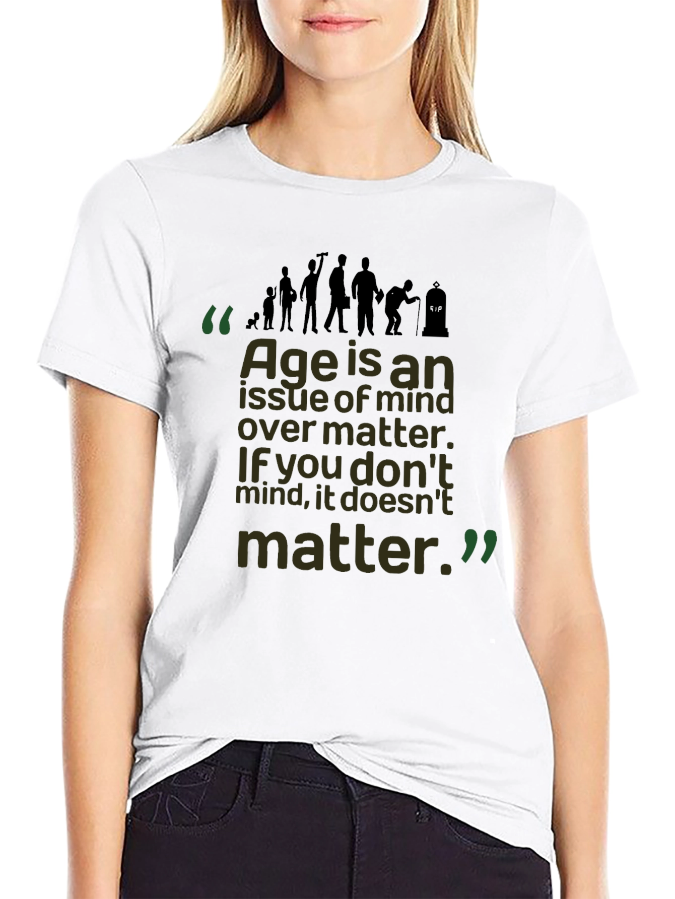 Age Mind Over Matter Black Graphic Tee