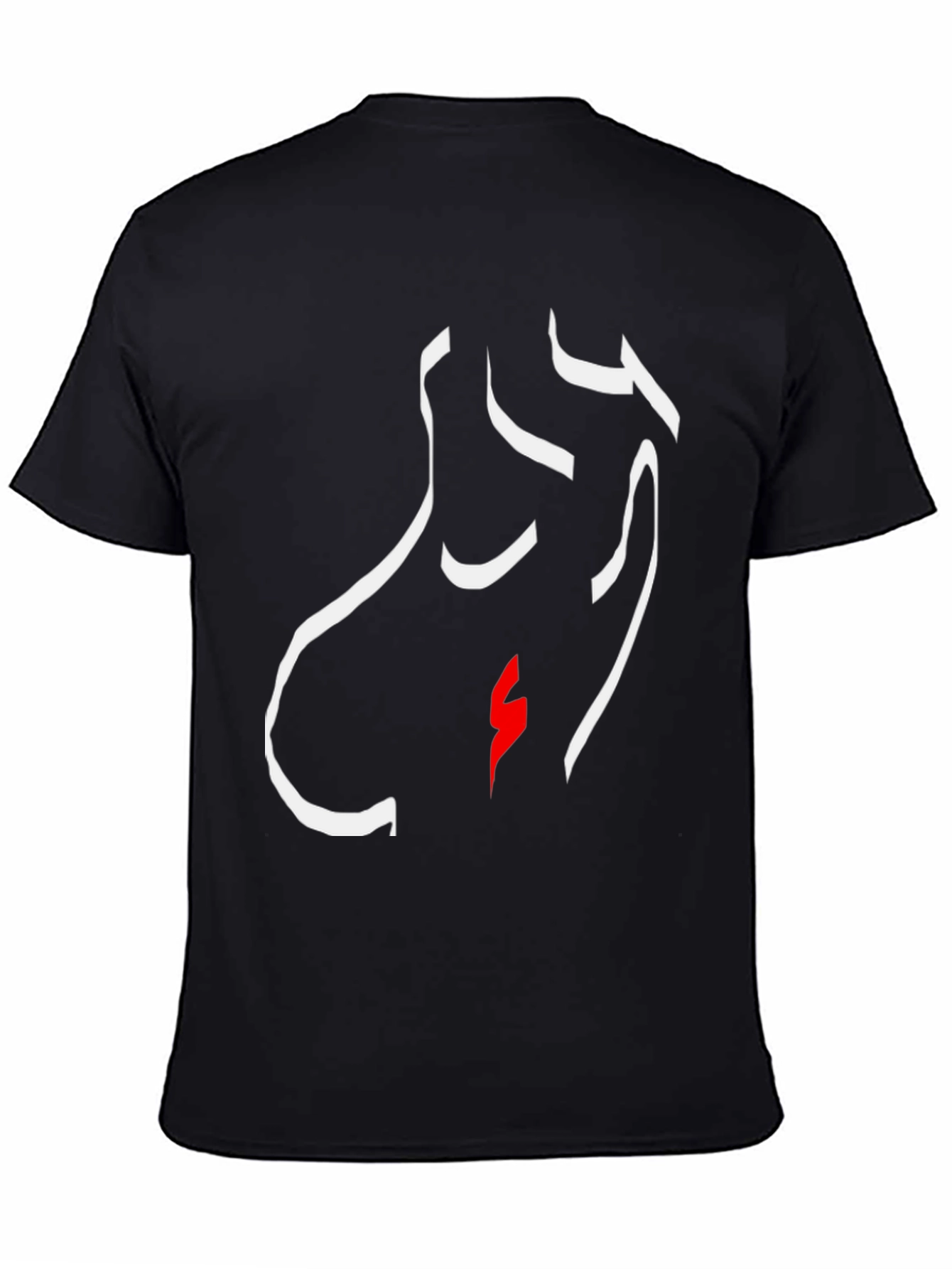 Abstract Face Black T-Shirt - Unique Graphic Tee