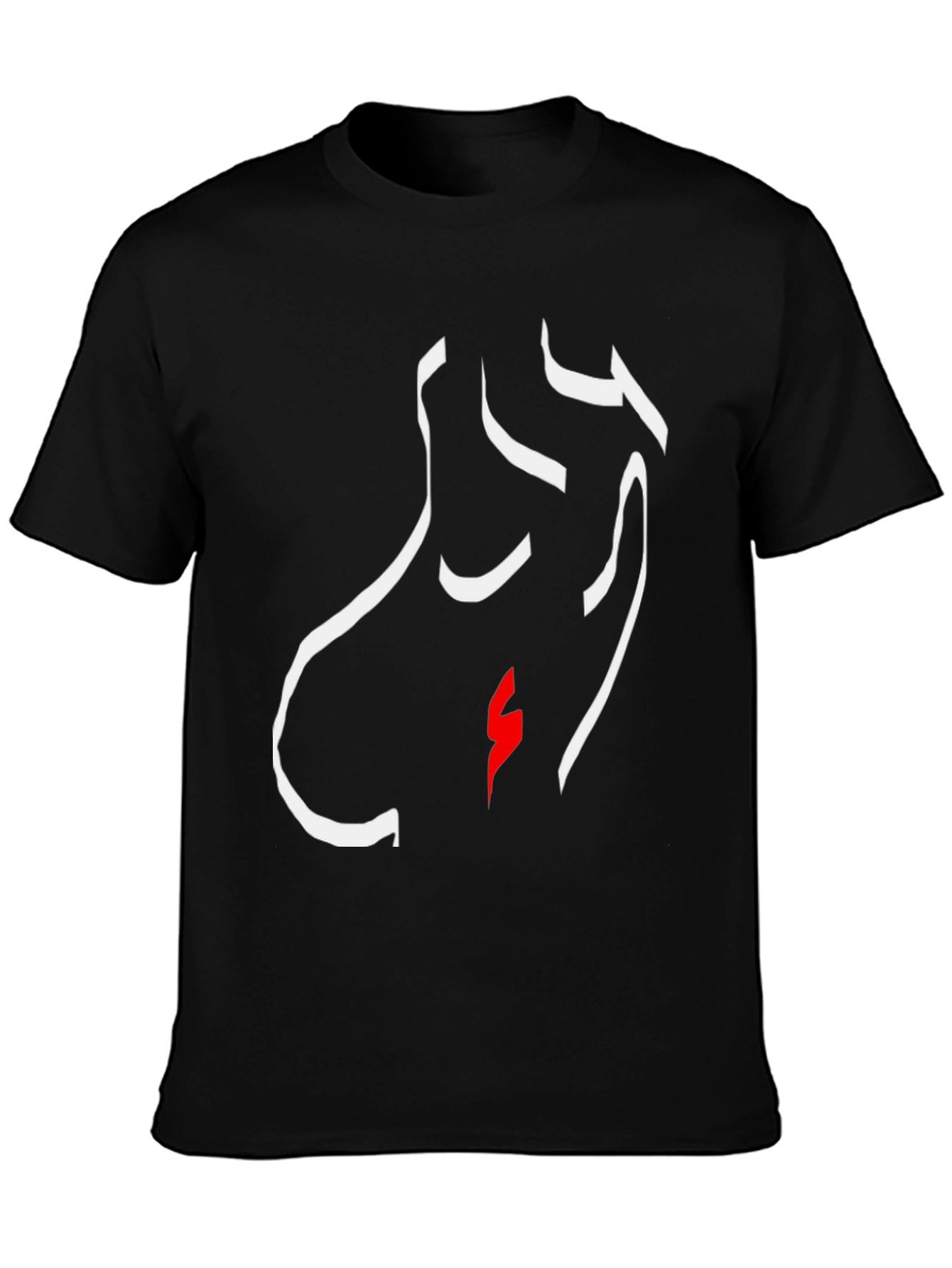 Abstract Face Black T-Shirt - Unique Graphic Tee