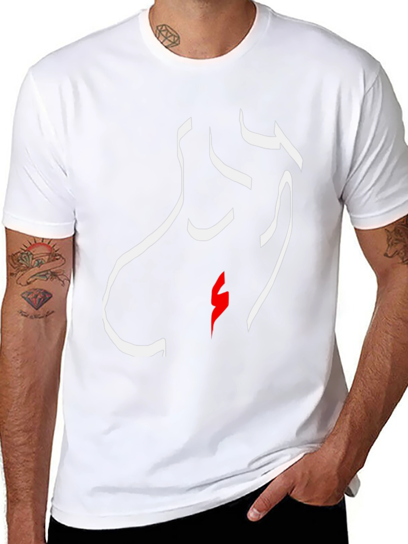 Abstract Face Black T-Shirt - Unique Graphic Tee