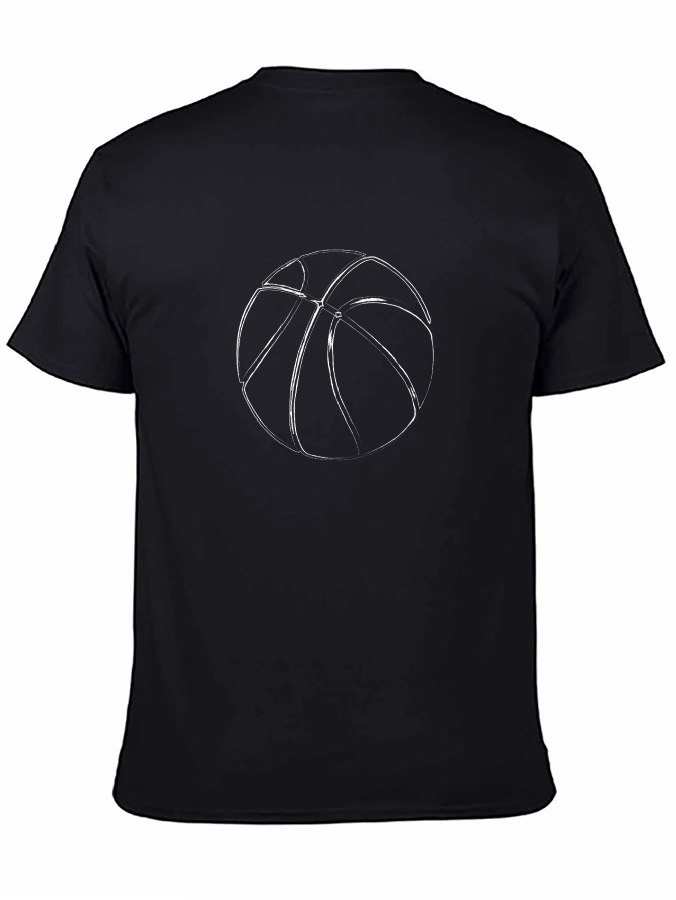 Basketball Graphic Tee - Black Cotton T-Shirt