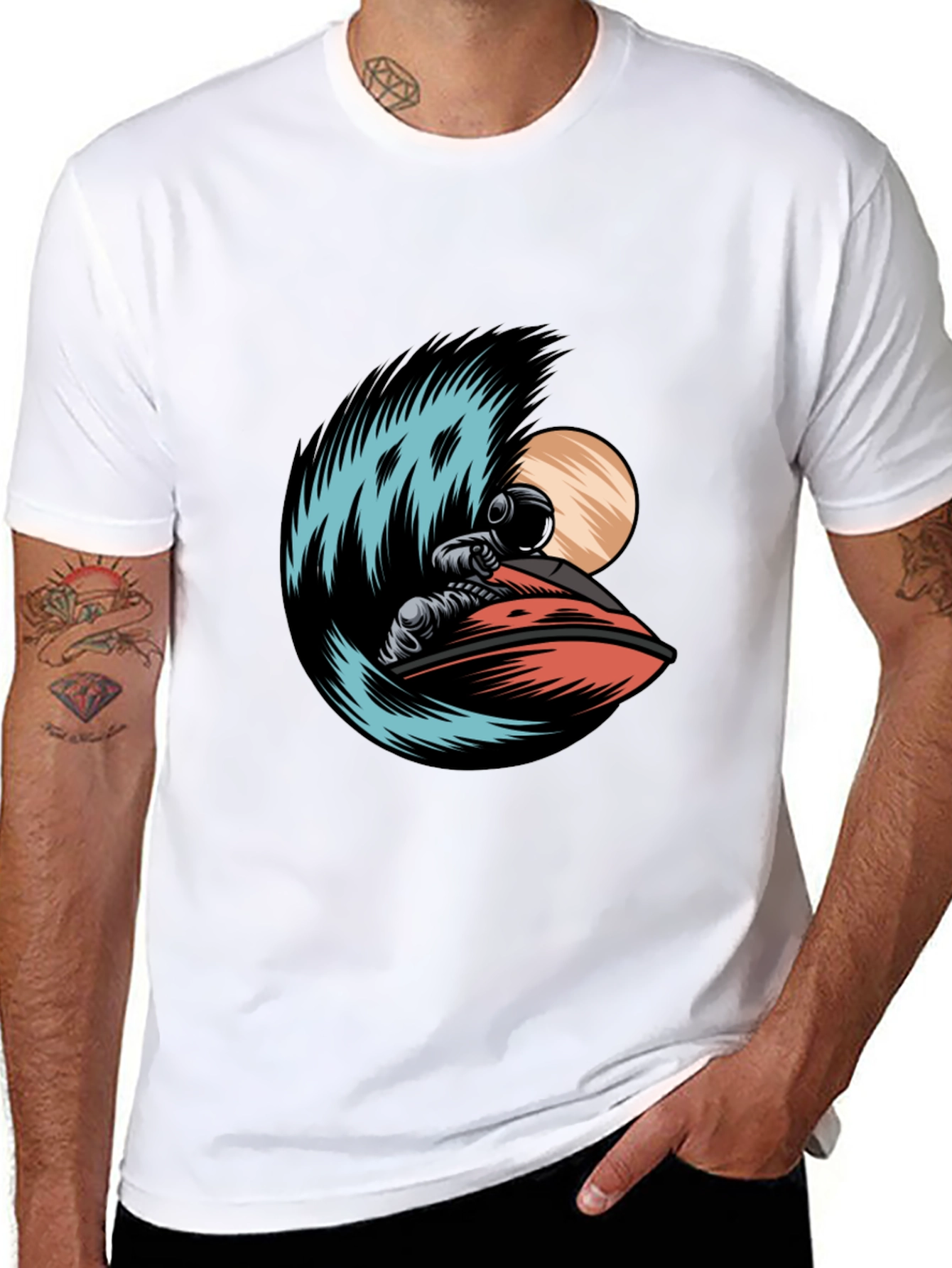 Astronaut Jet Ski Graphic Tee - Black T-Shirt