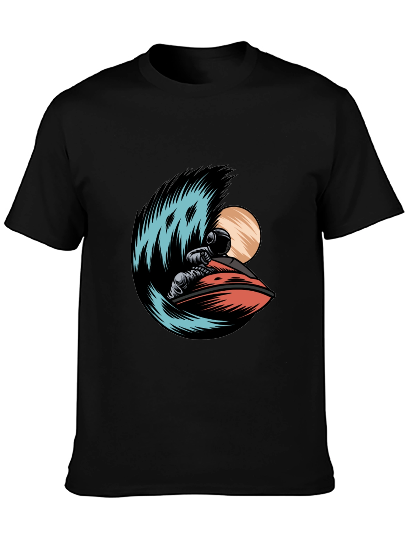 Astronaut Jet Ski Graphic Tee - Black T-Shirt