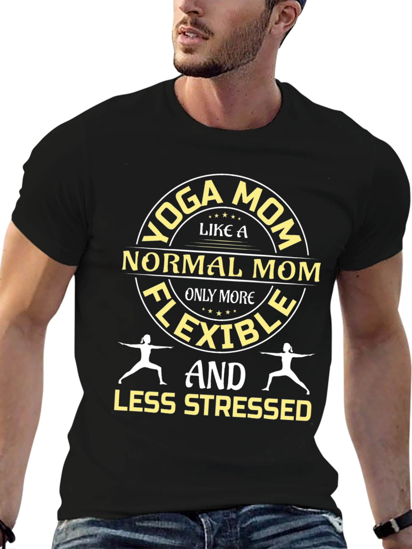 Yoga Mom T-Shirt - Flexible and Less Stressed