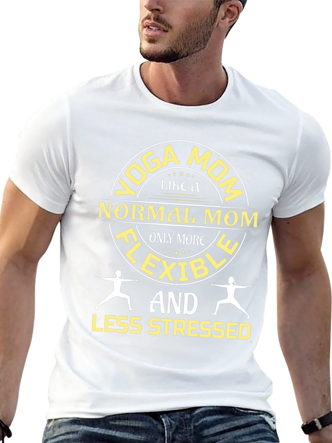 Yoga Mom T-Shirt - Flexible and Less Stressed