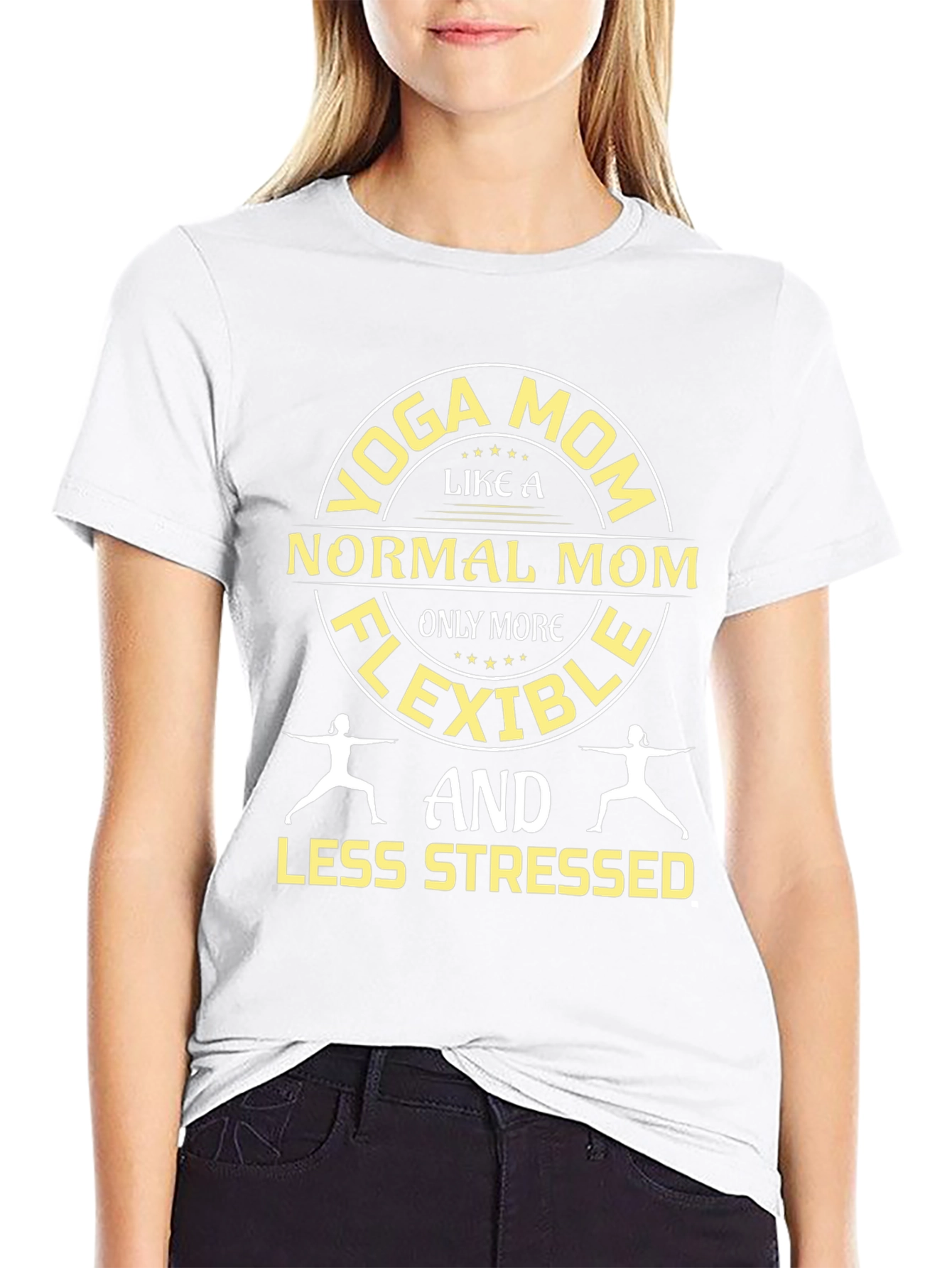 Yoga Mom T-Shirt - Flexible and Less Stressed
