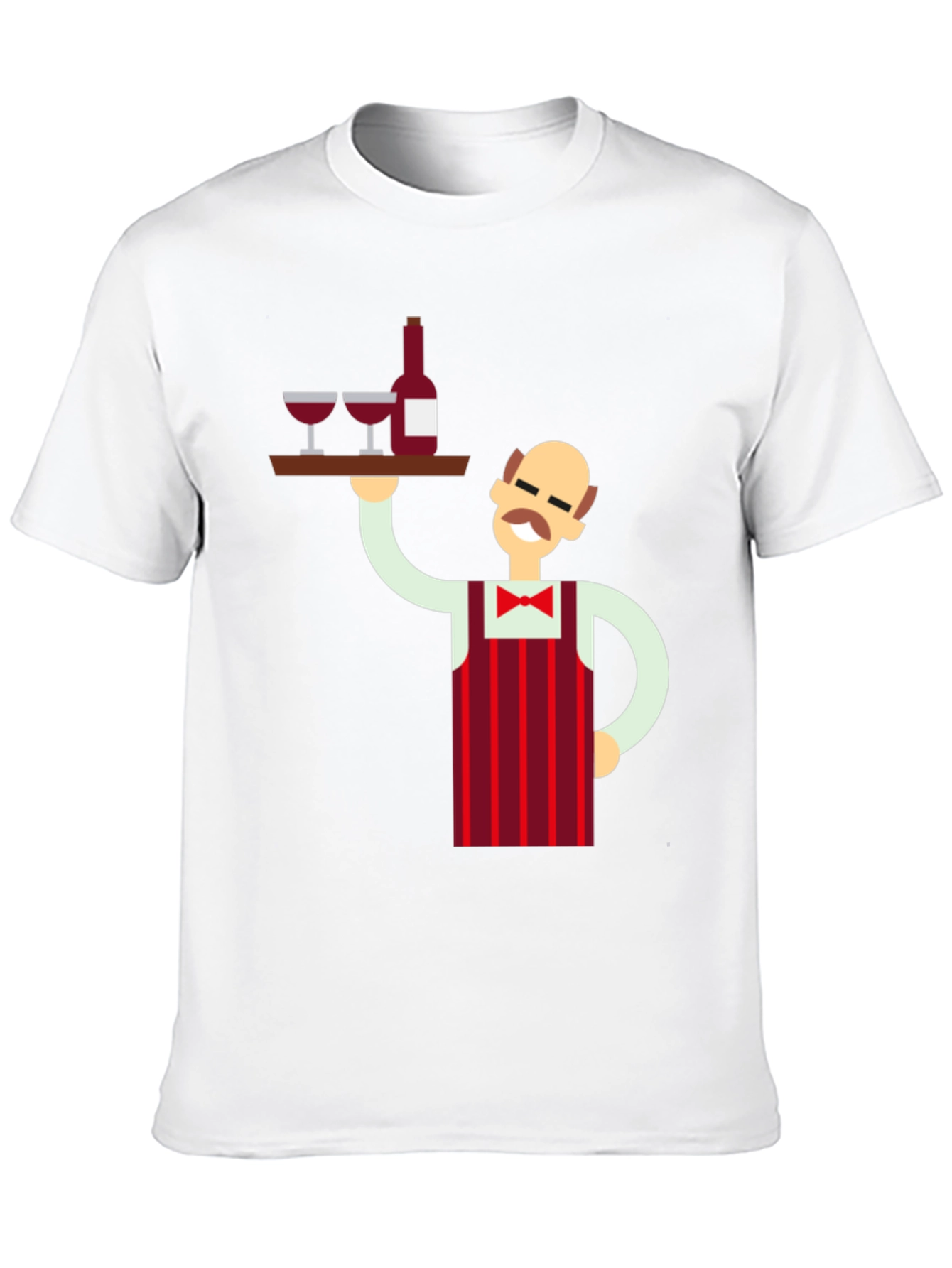 Waiter Graphic Tee - Novelty Black T-Shirt