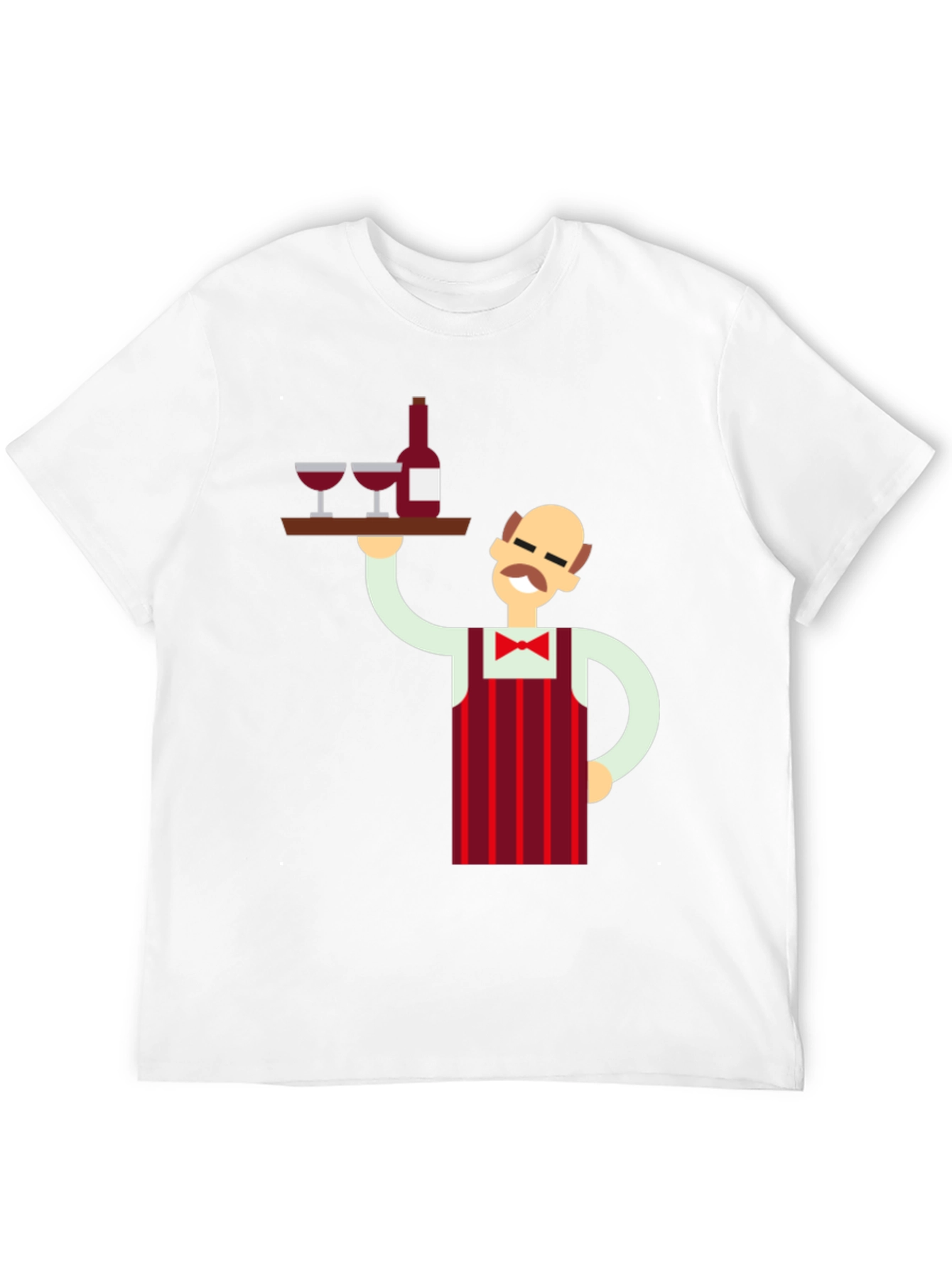 Waiter Graphic Tee - Novelty Black T-Shirt