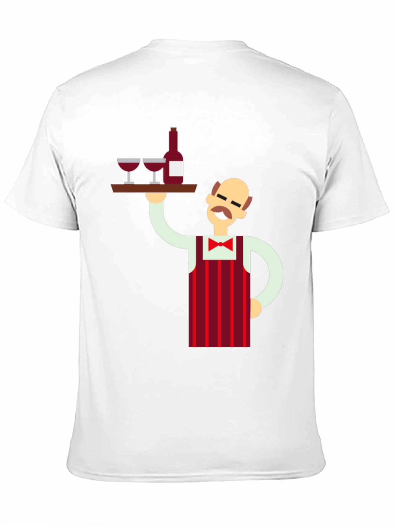 Waiter Graphic Tee - Novelty Black T-Shirt