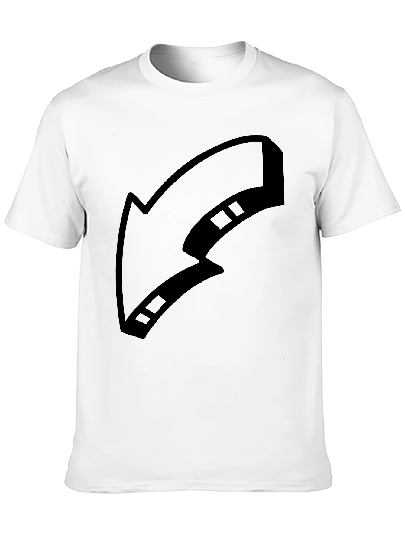 Black T-Shirt with Arrow Graphic Print