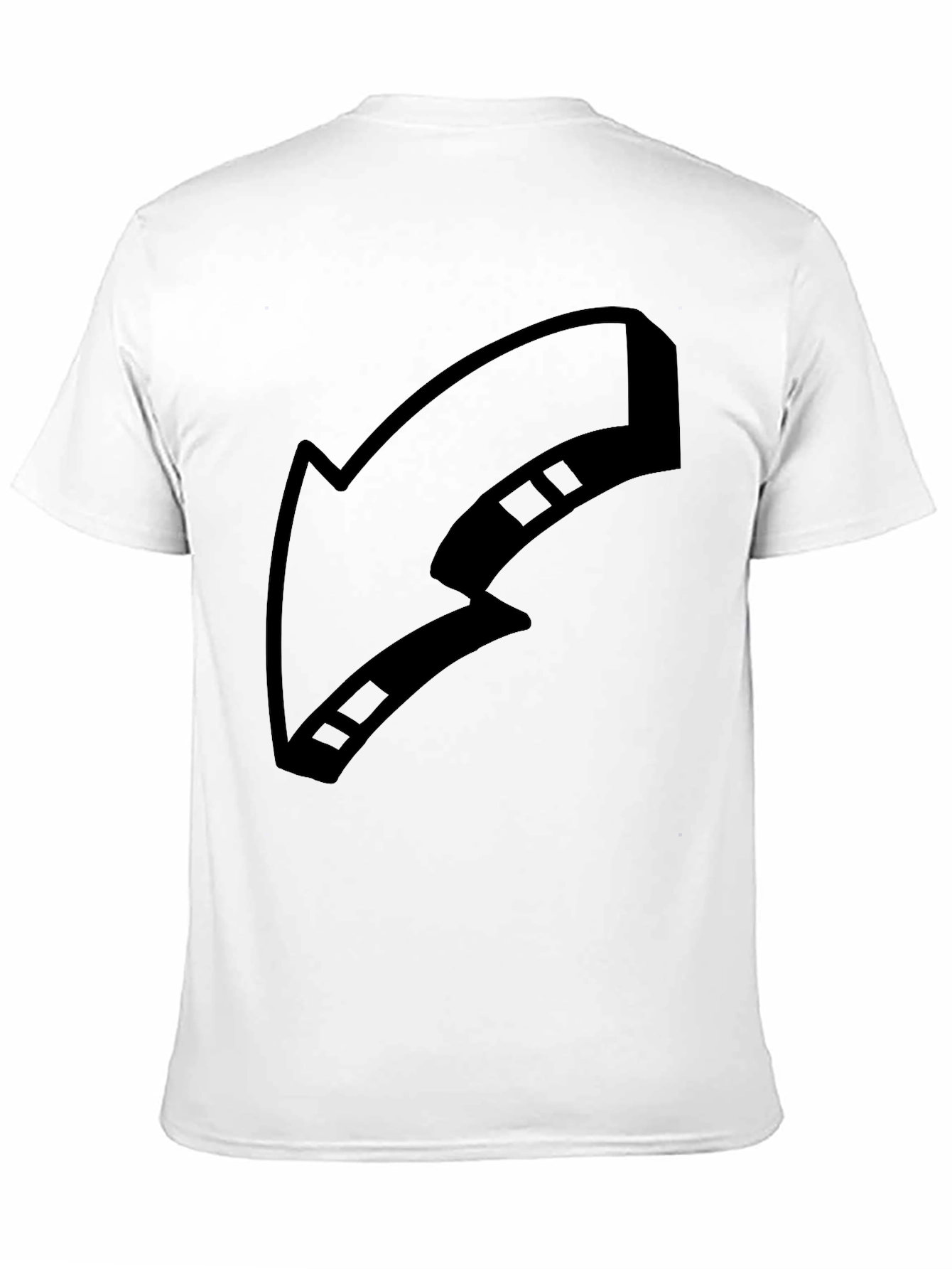 Black T-Shirt with Arrow Graphic Print