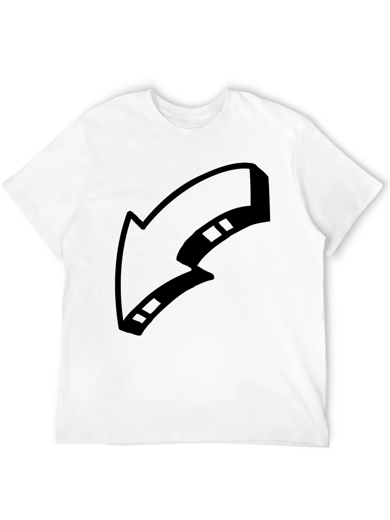 Black T-Shirt with Arrow Graphic Print