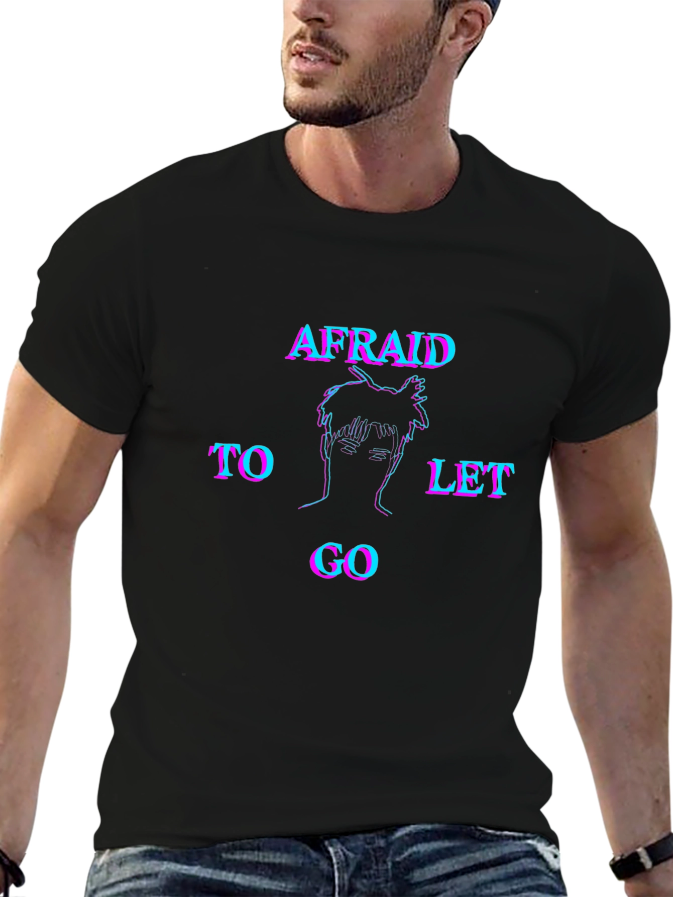 Afraid to Let Go Graphic Tee - Black Unisex