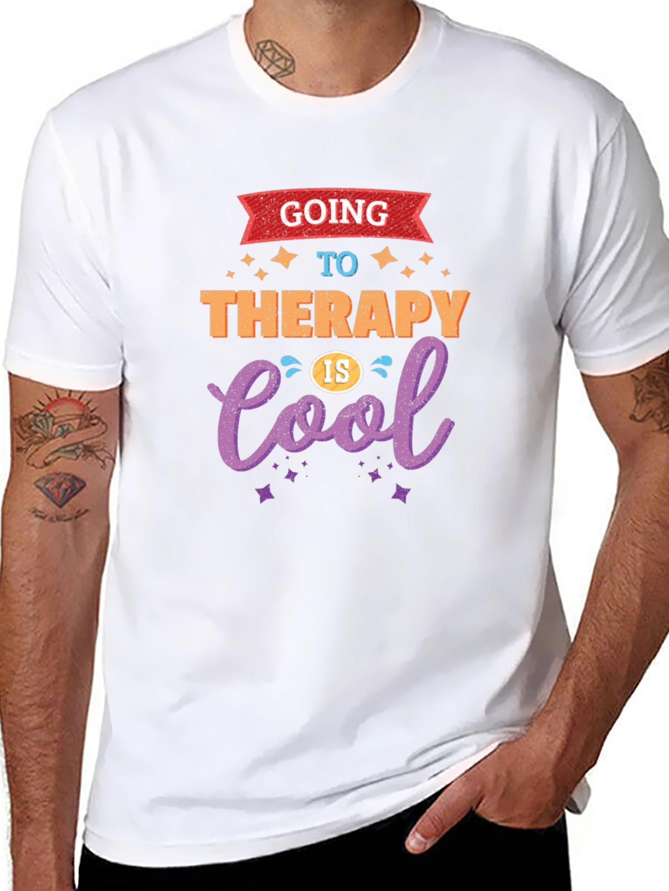 Therapy Is Cool Black T-Shirt