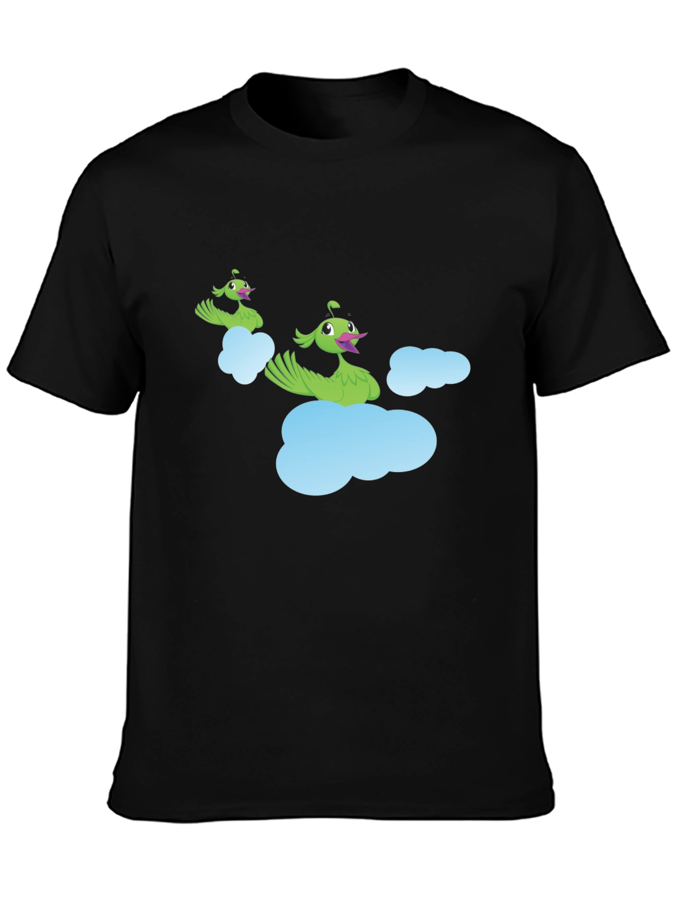 Whimsical Cloud Peacock Graphic Tee