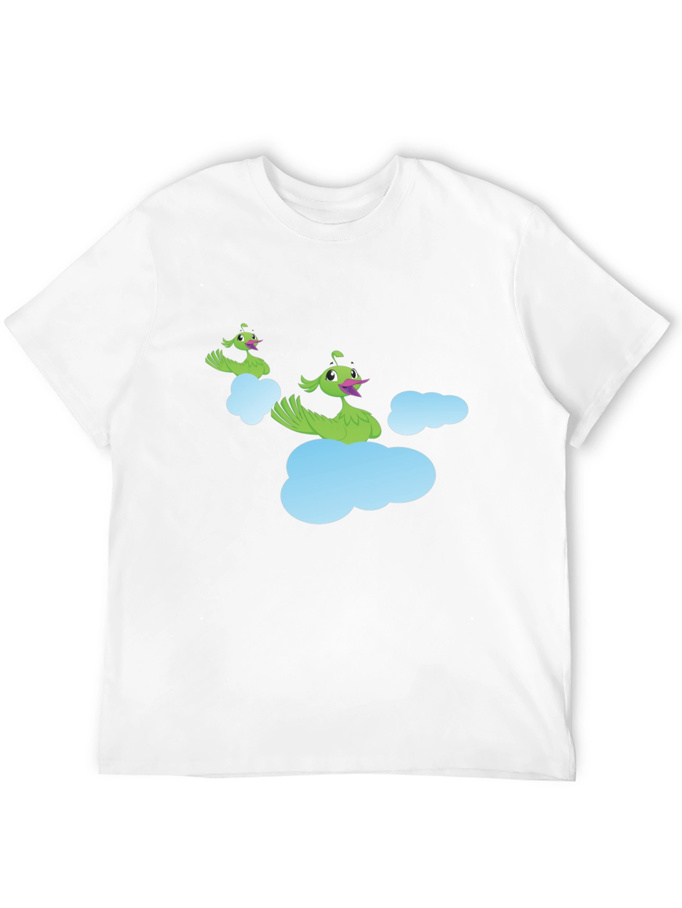 Whimsical Cloud Peacock Graphic Tee