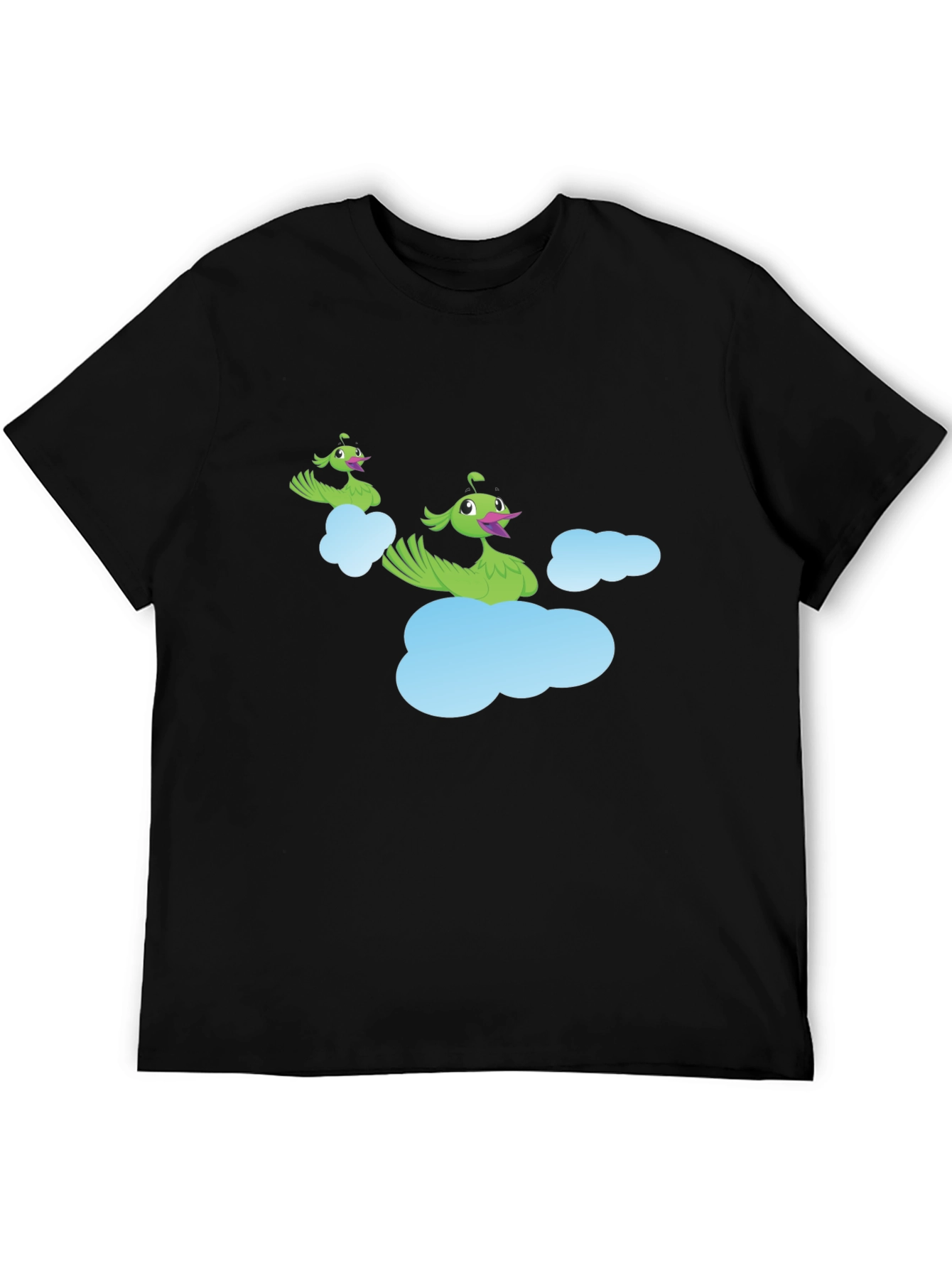 Whimsical Cloud Peacock Graphic Tee