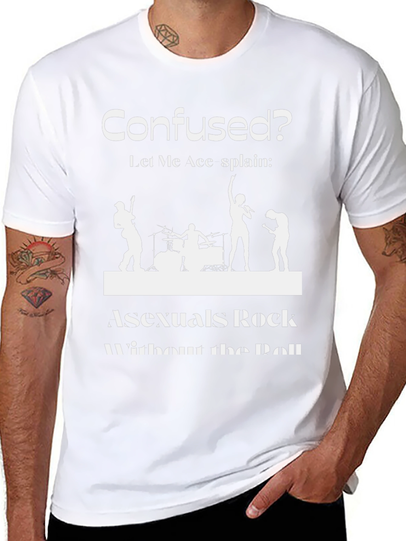 Asexuals Rock T-Shirt - Confused? Let Me Ace-Splain