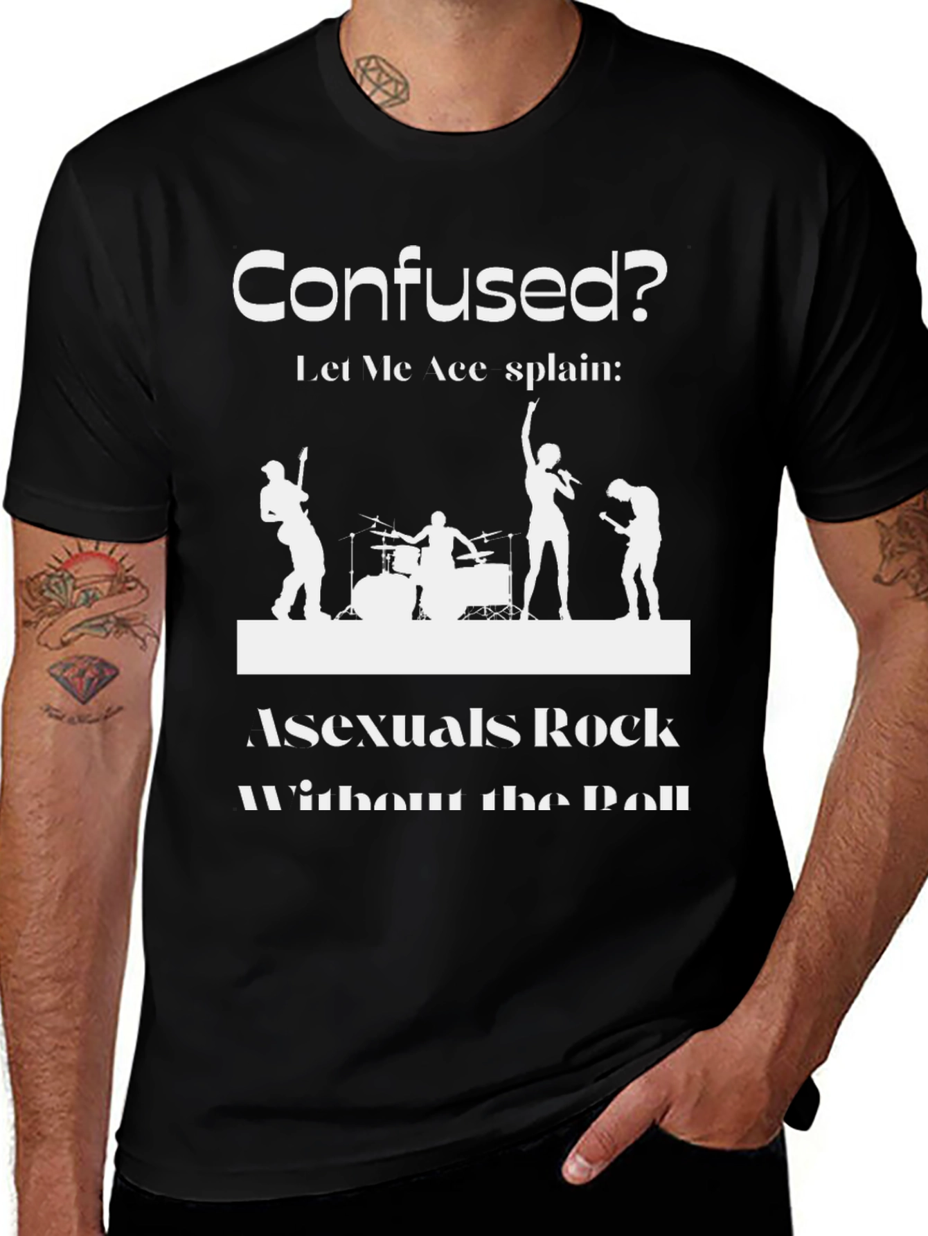 Asexuals Rock T-Shirt - Confused? Let Me Ace-Splain
