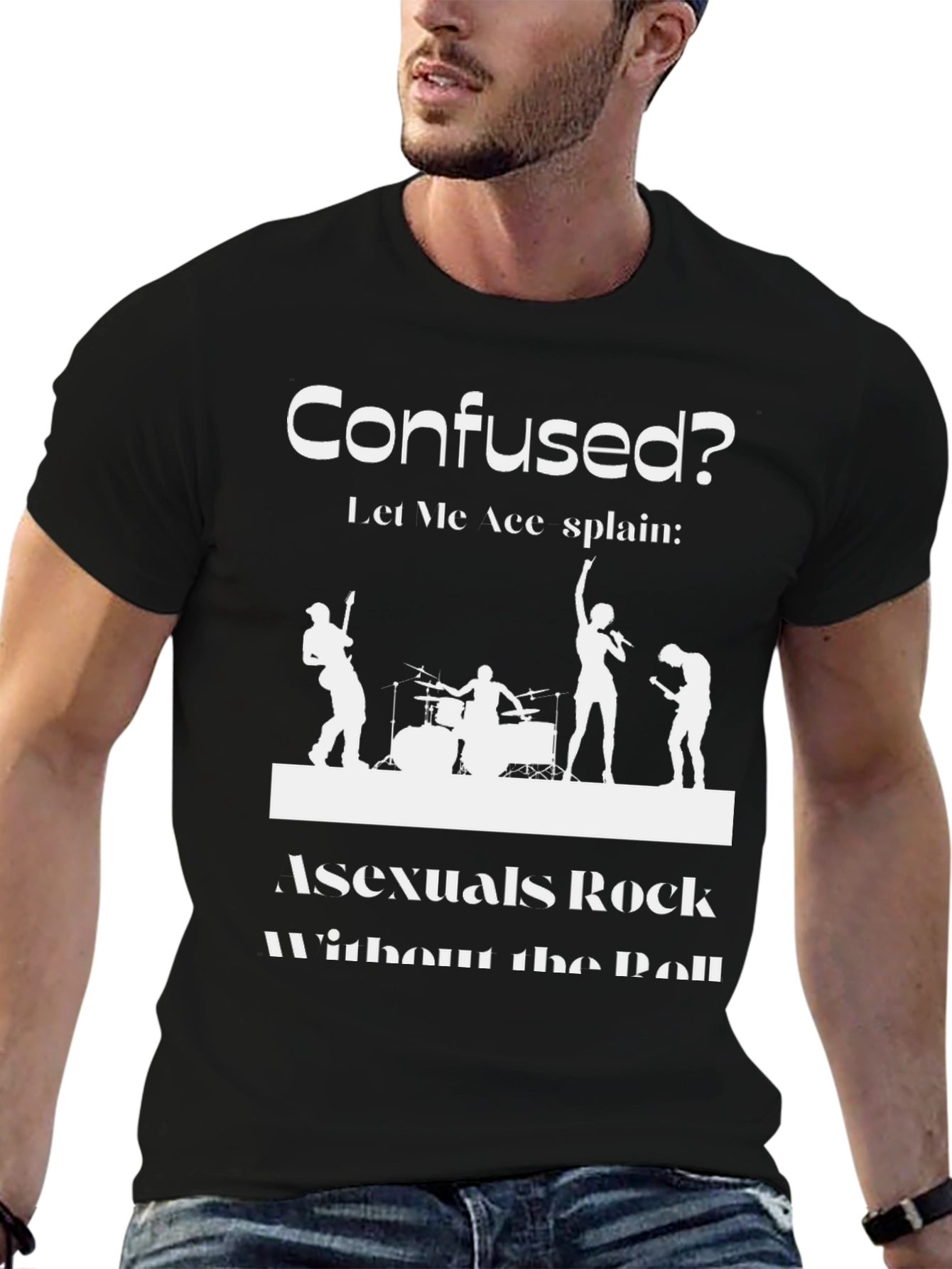 Asexuals Rock T-Shirt - Confused? Let Me Ace-Splain