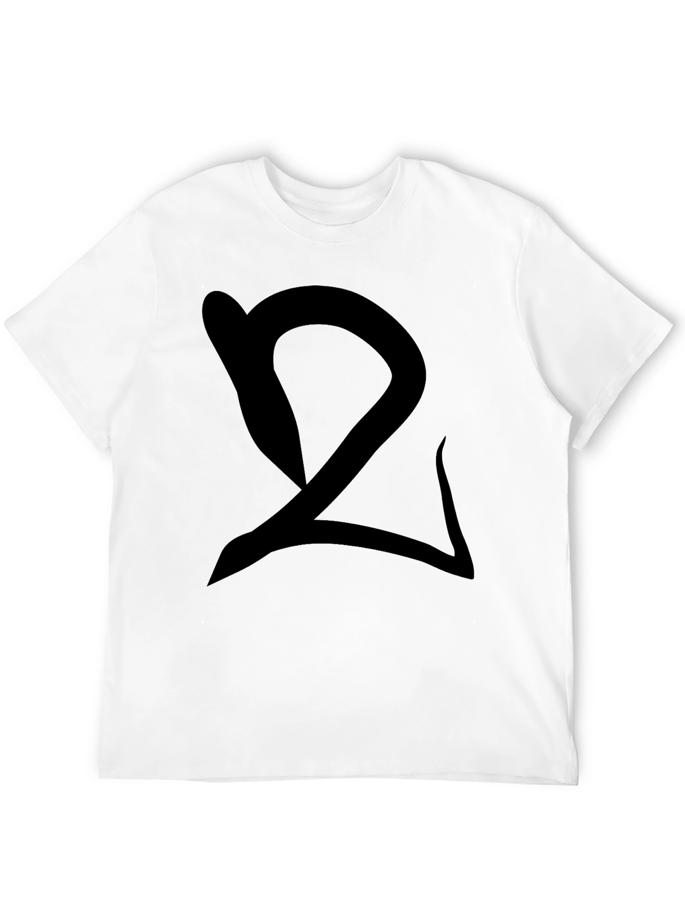 Abstract Graphic Black T-Shirt Casual Wear