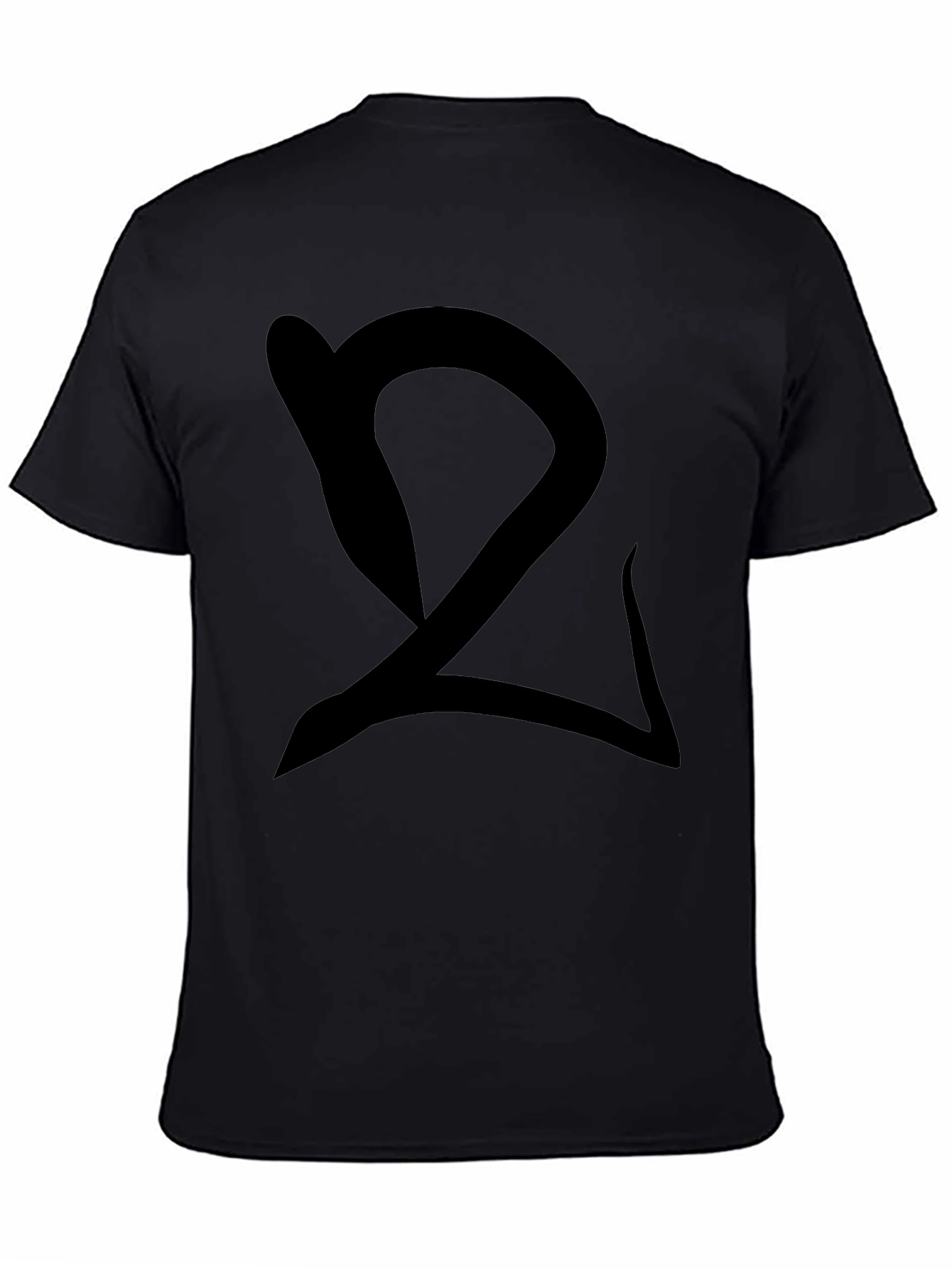 Abstract Graphic Black T-Shirt Casual Wear
