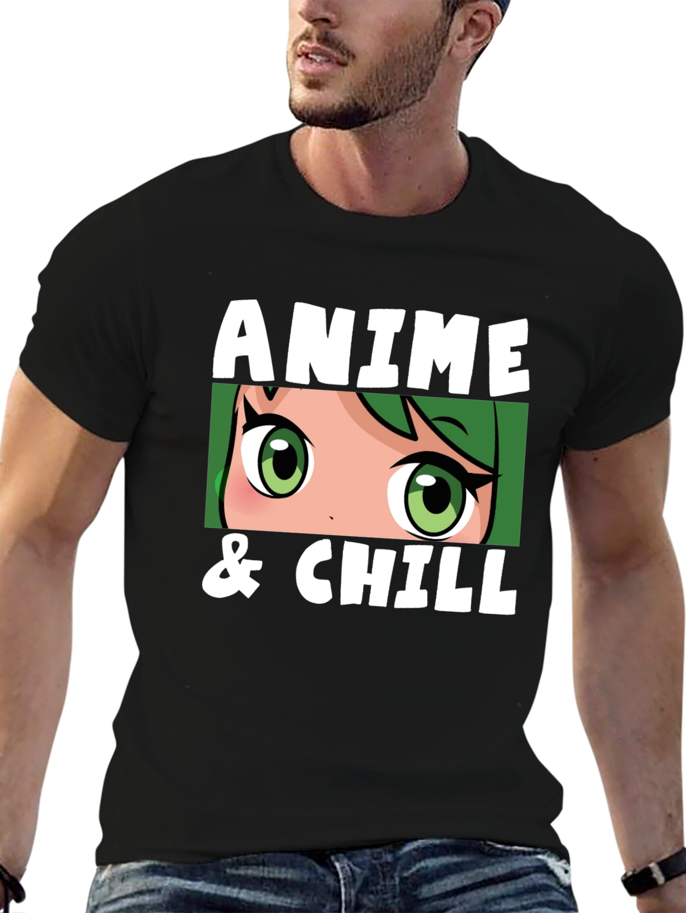 Anime & Chill Black T-Shirt