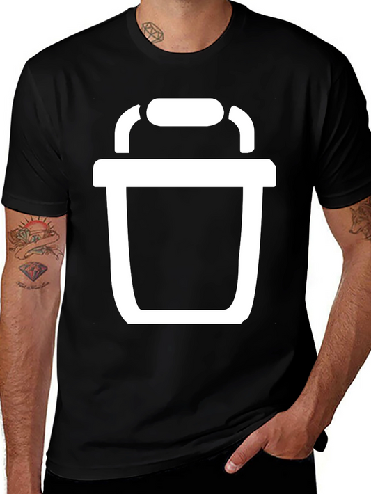 Trash Can Graphic Tee - Modern Minimalist Design