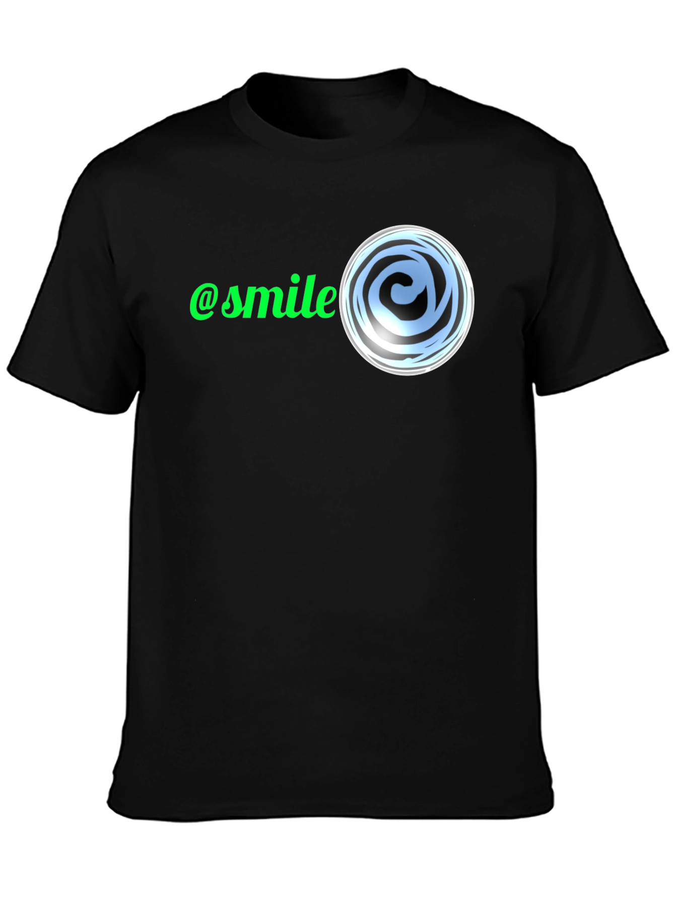 @smile Graphic Black T-Shirt - Trendy Casual Wear