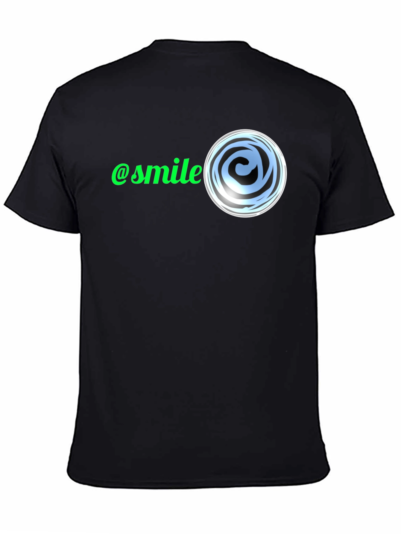 @smile Graphic Black T-Shirt - Trendy Casual Wear