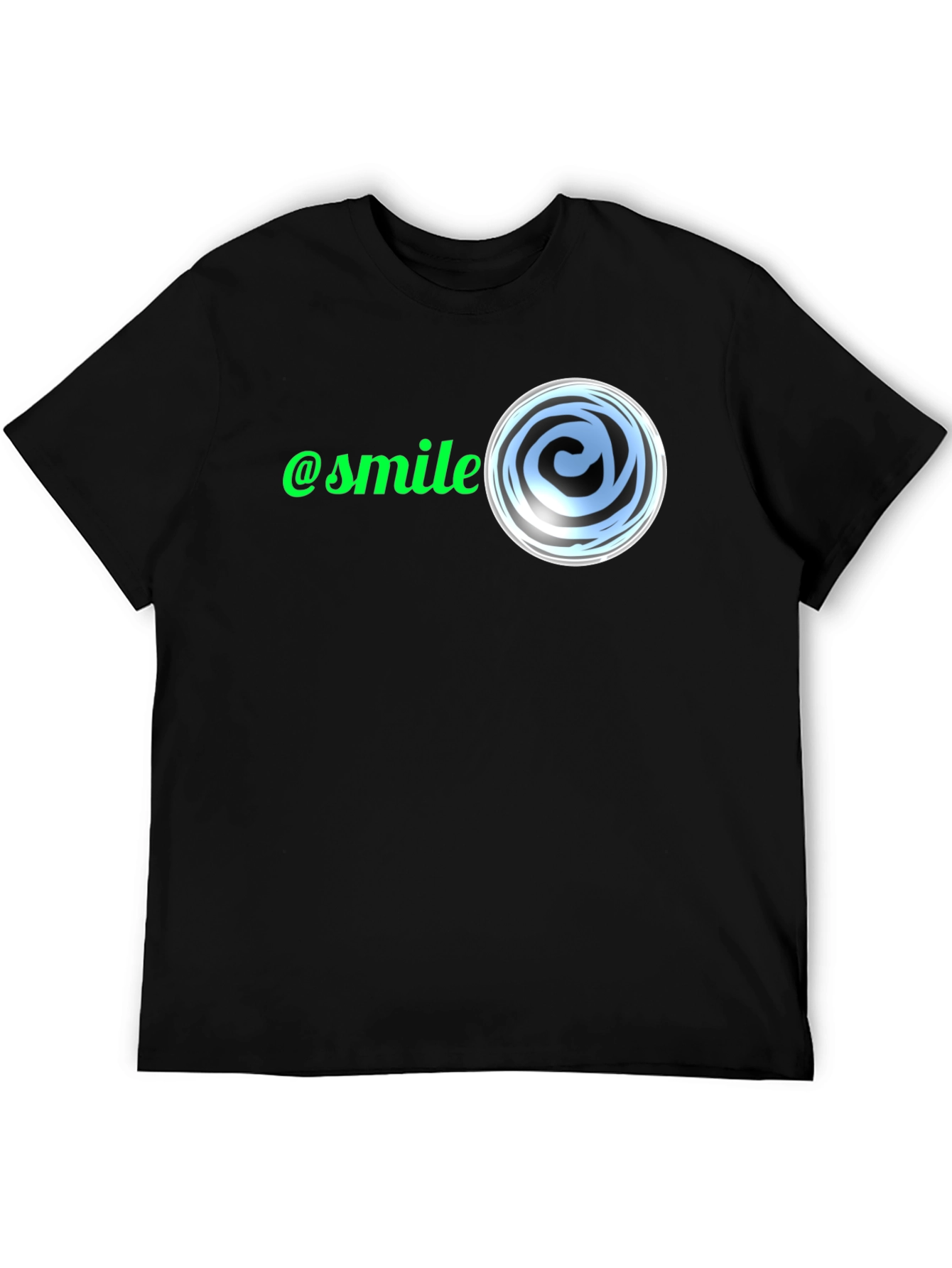 @smile Graphic Black T-Shirt - Trendy Casual Wear