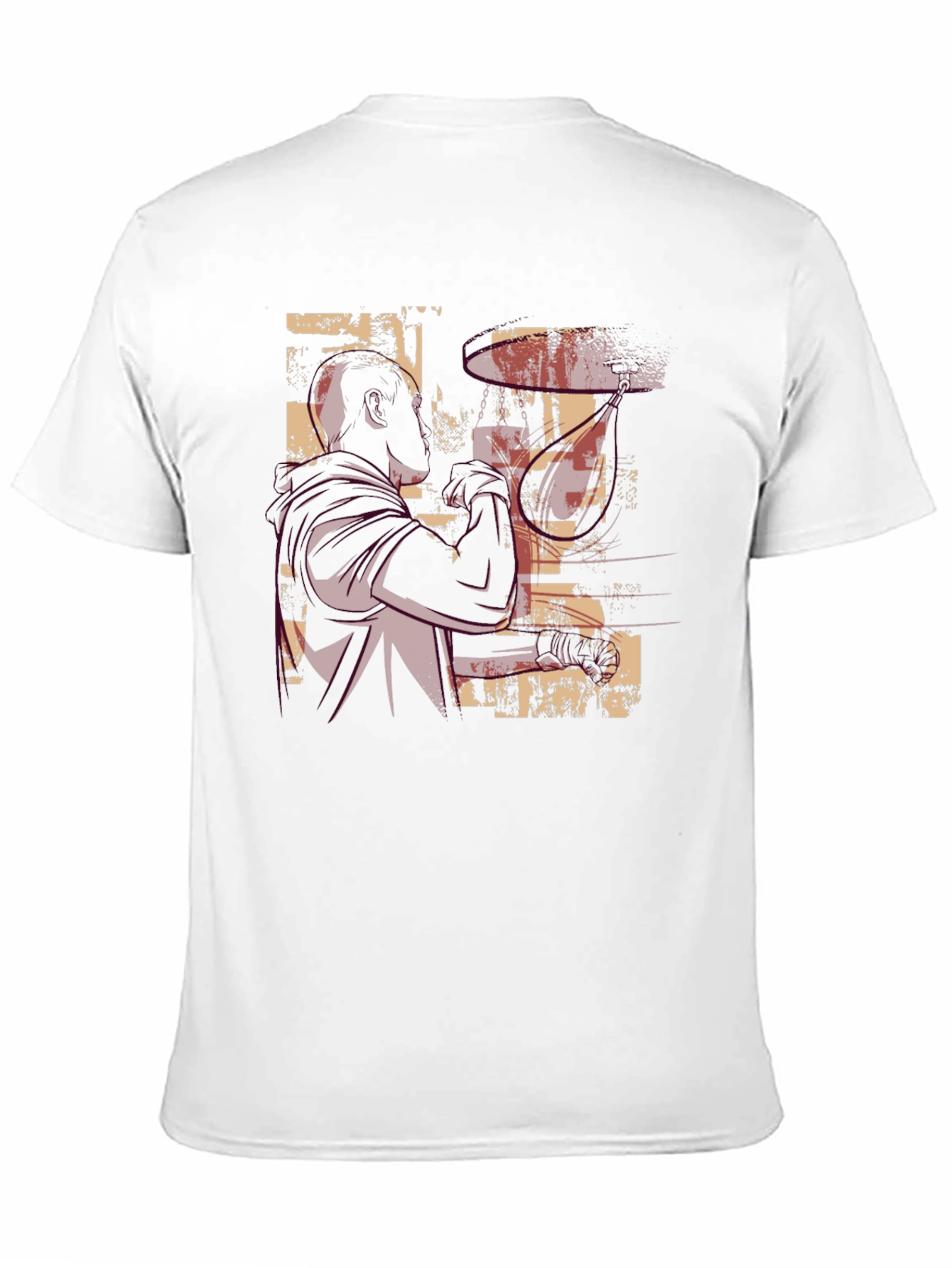 Abstract Drummer Graphic Tee - Black Cotton T-Shirt