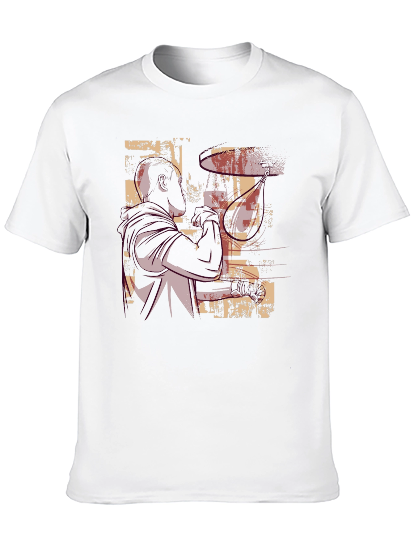 Abstract Drummer Graphic Tee - Black Cotton T-Shirt