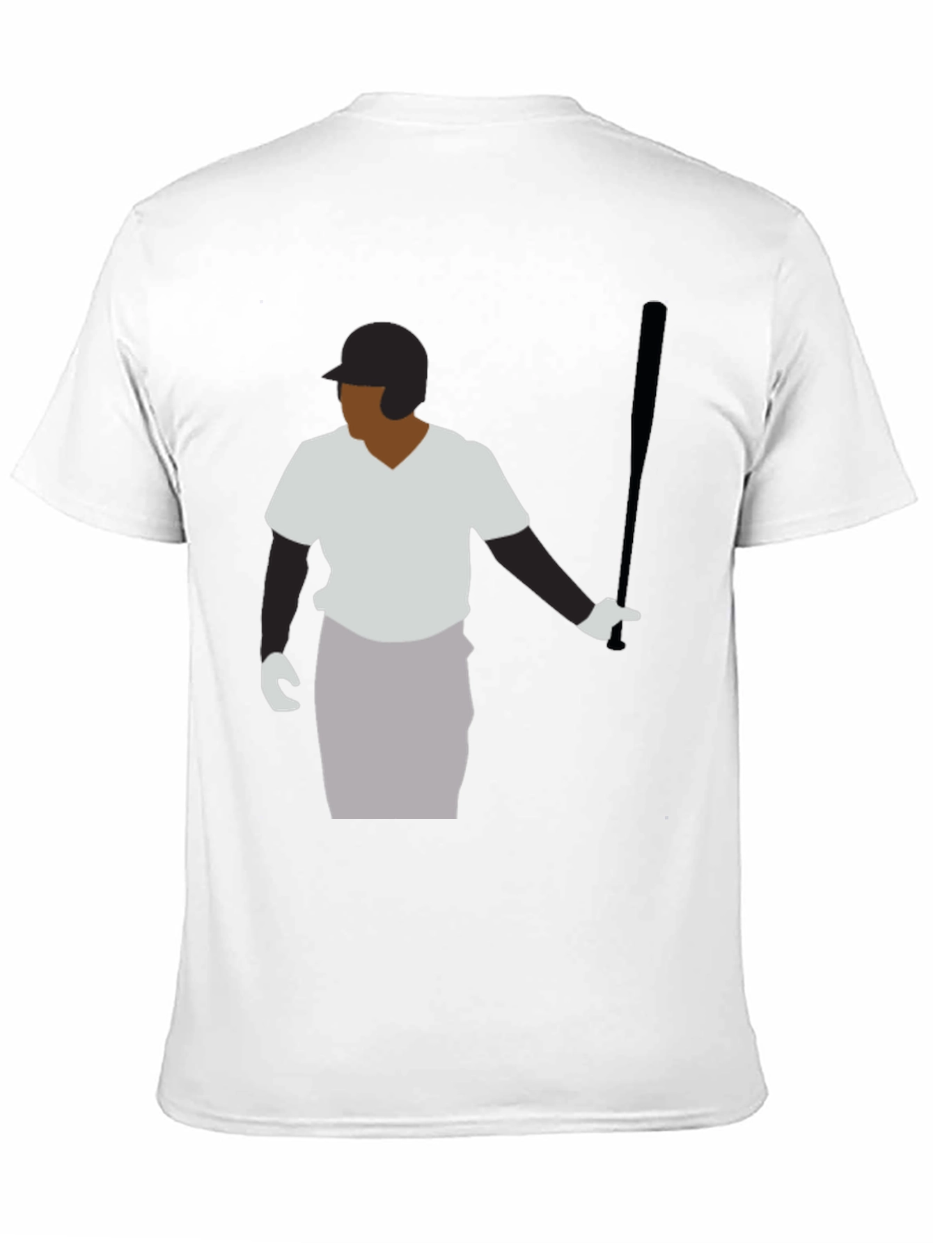Baseball Player Graphic Tee - Black Casual Shirt