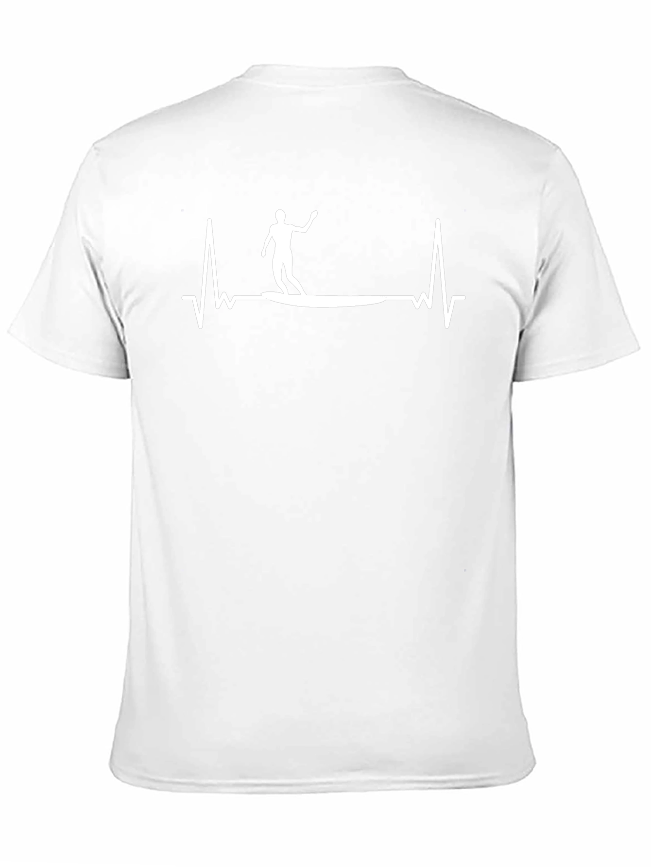 Surfer Heartbeat Graphic Tee - Black Cotton T-Shirt