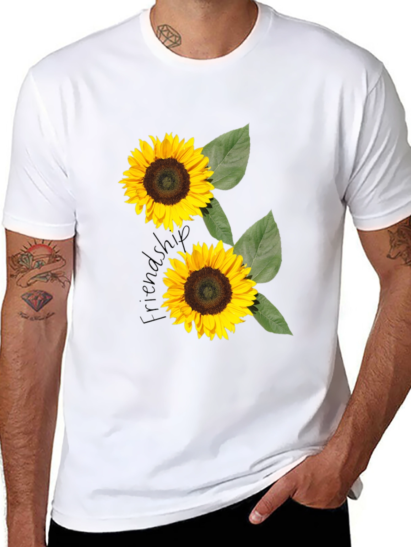 Sunflower Friendship T-Shirt - Black
