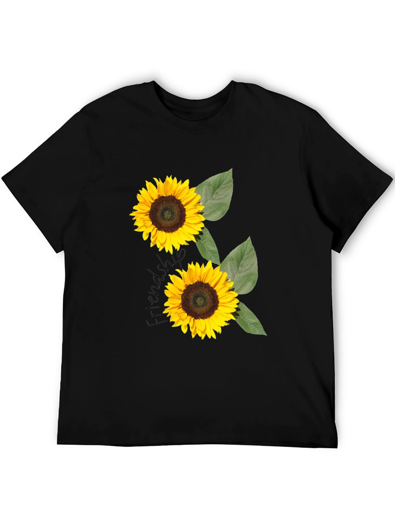 Sunflower Friendship T-Shirt - Black