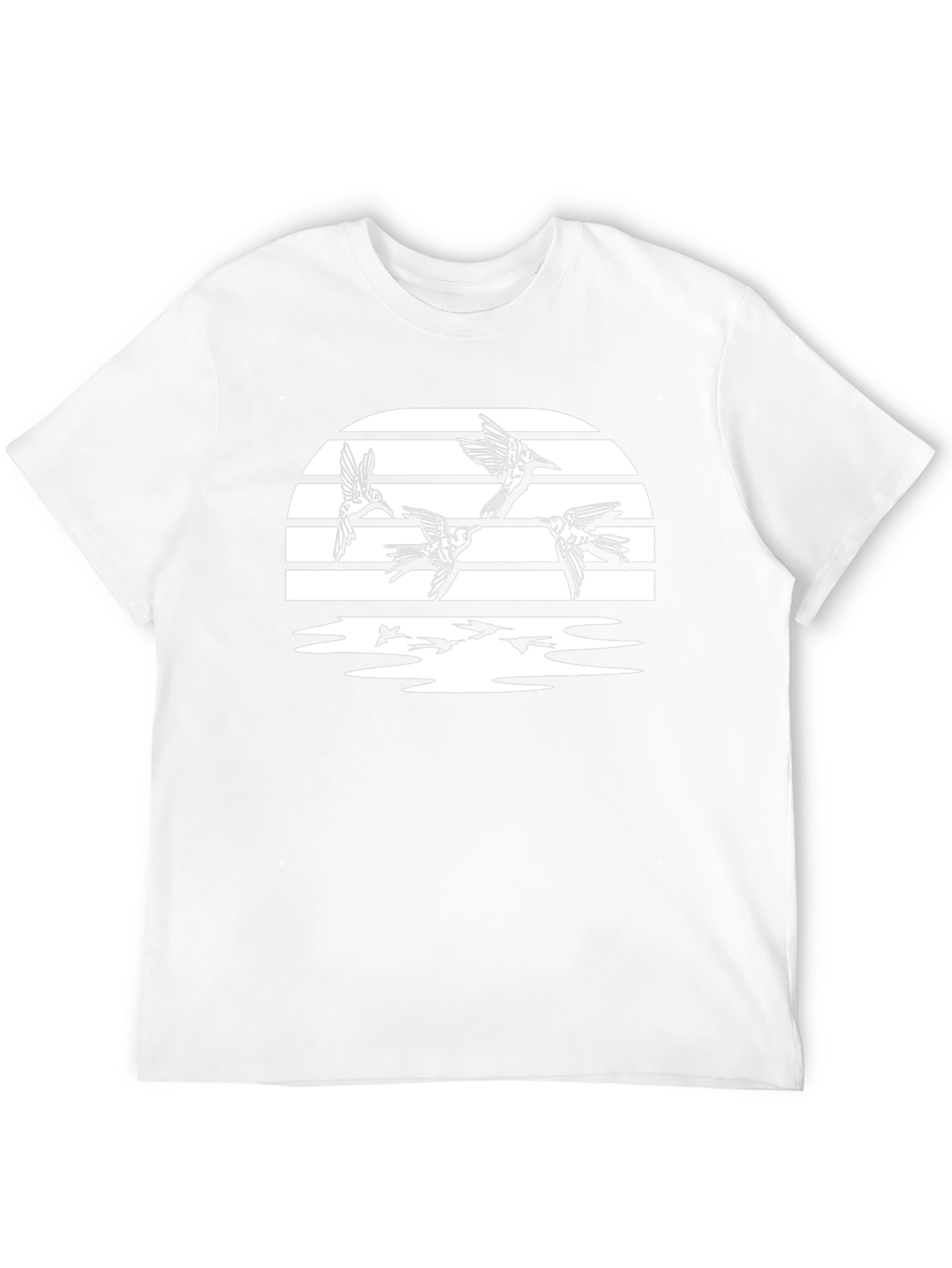 Birds in Flight Graphic T-Shirt - Black