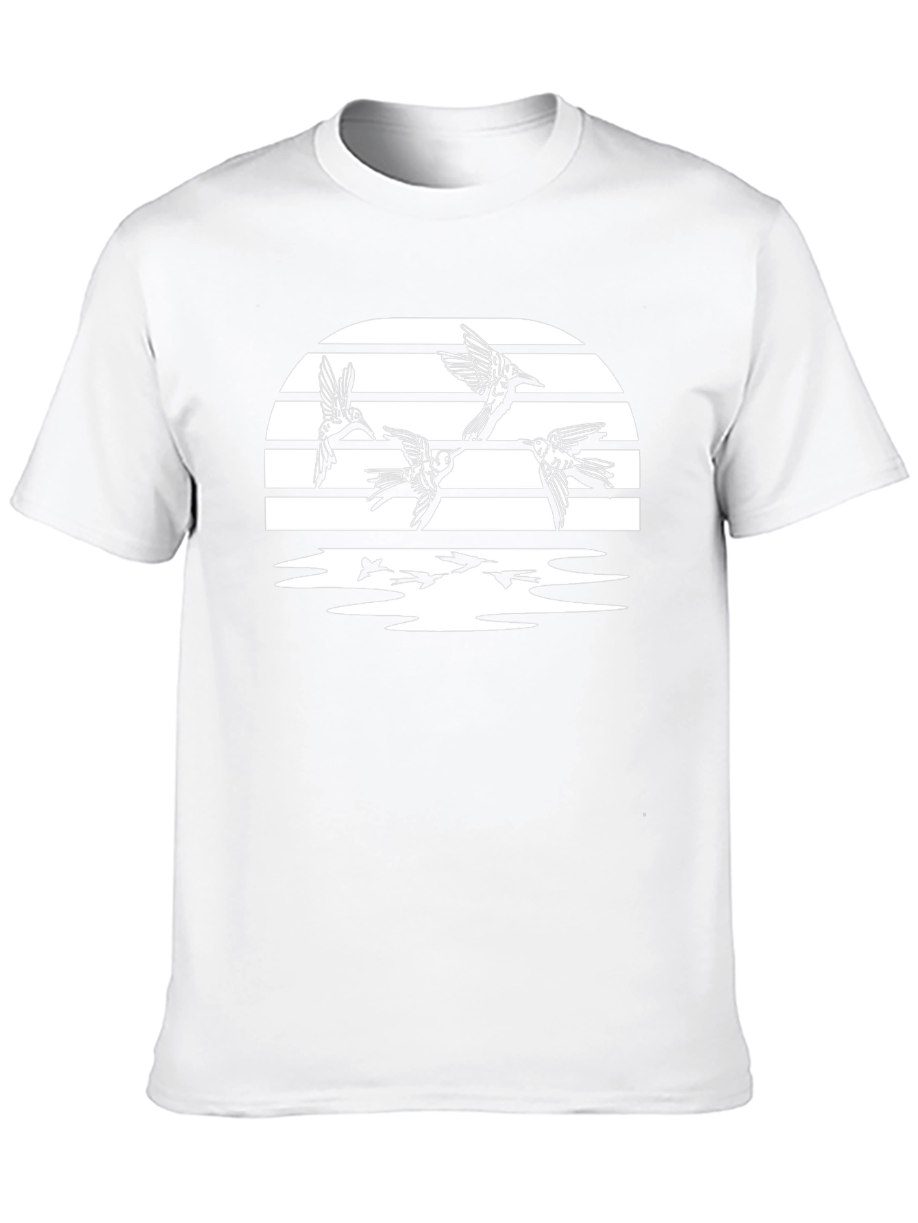 Birds in Flight Graphic T-Shirt - Black