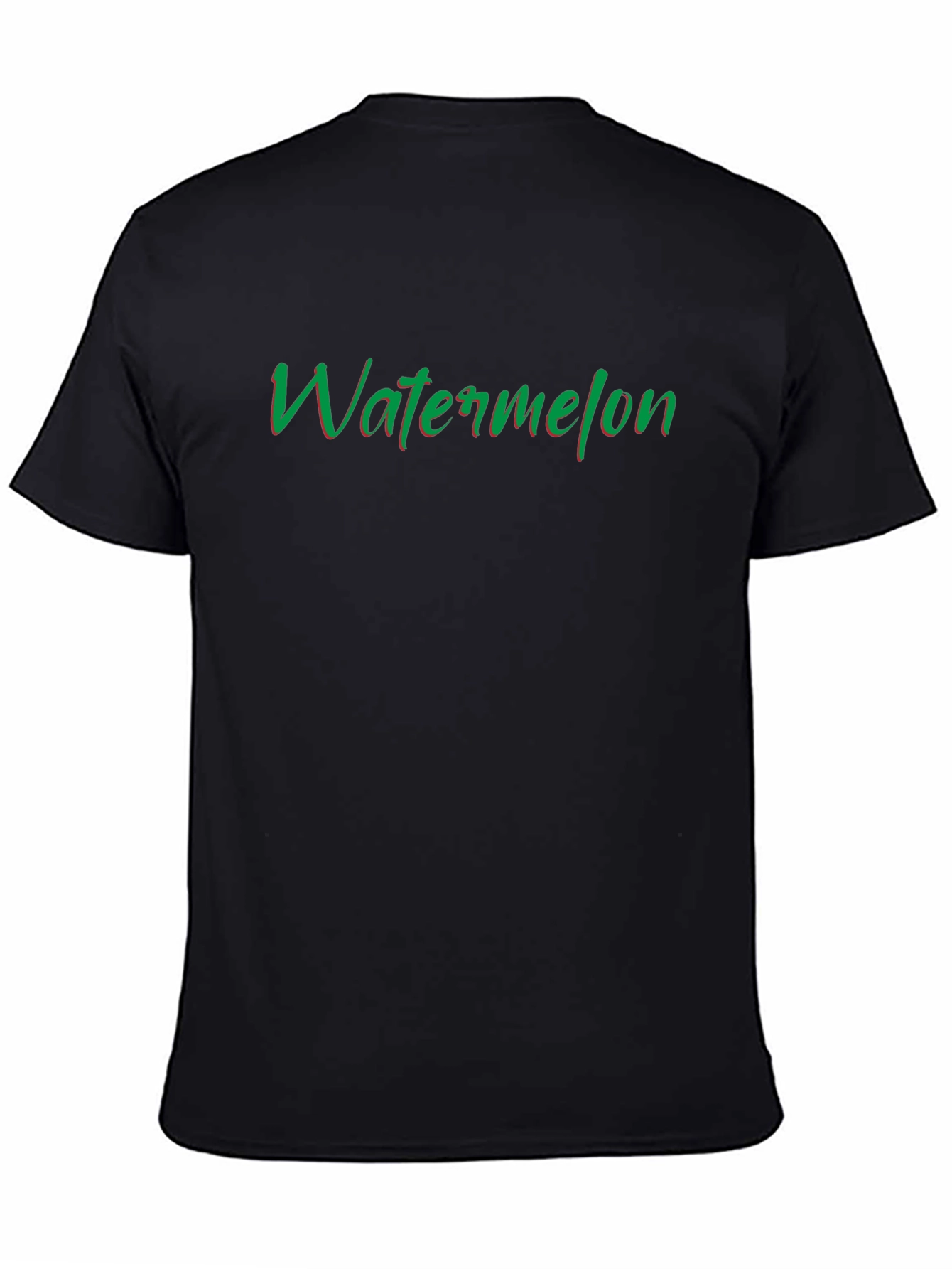 Watermelon Graphic Tee - Casual Black T-Shirt