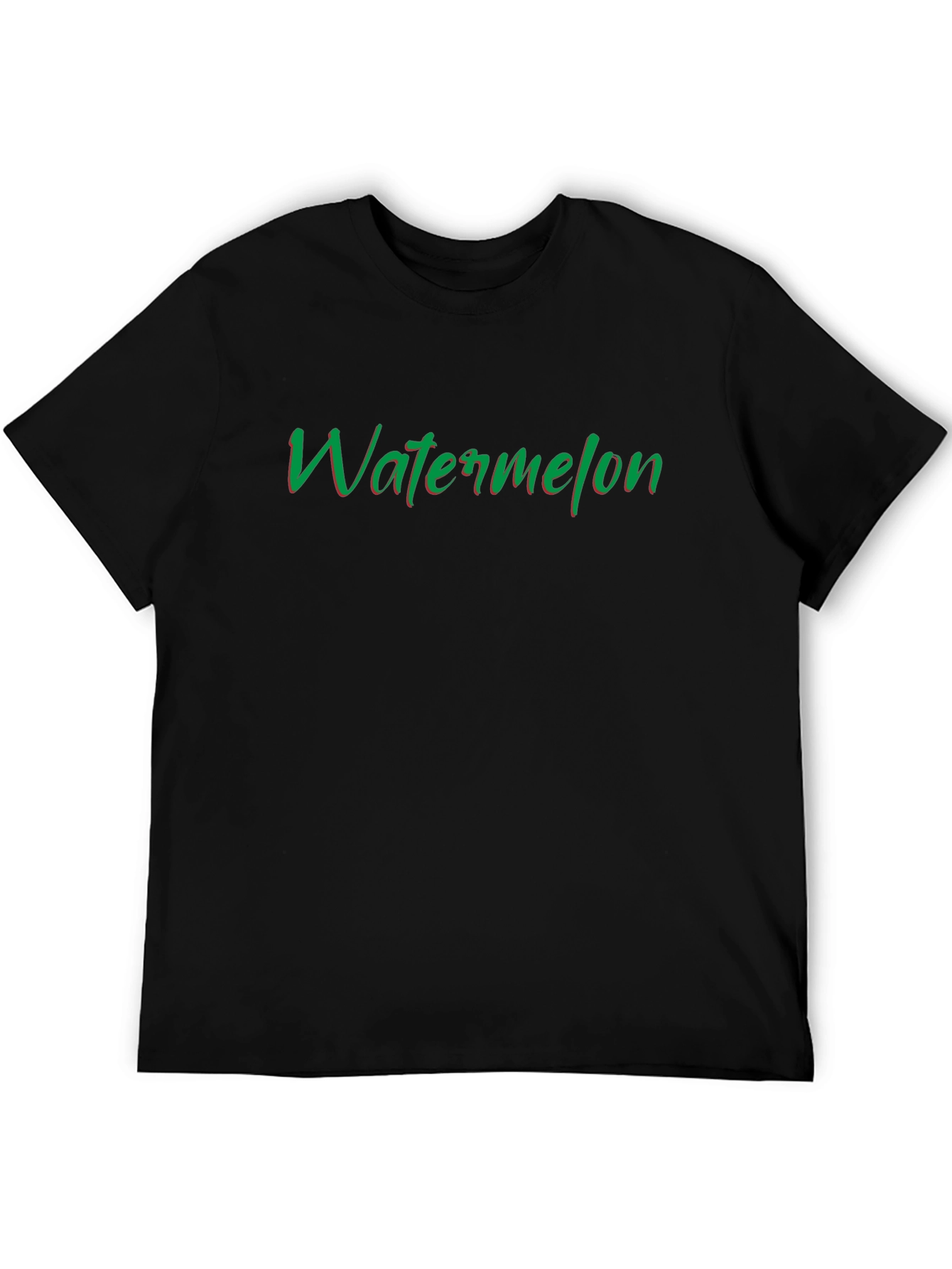 Watermelon Graphic Tee - Casual Black T-Shirt
