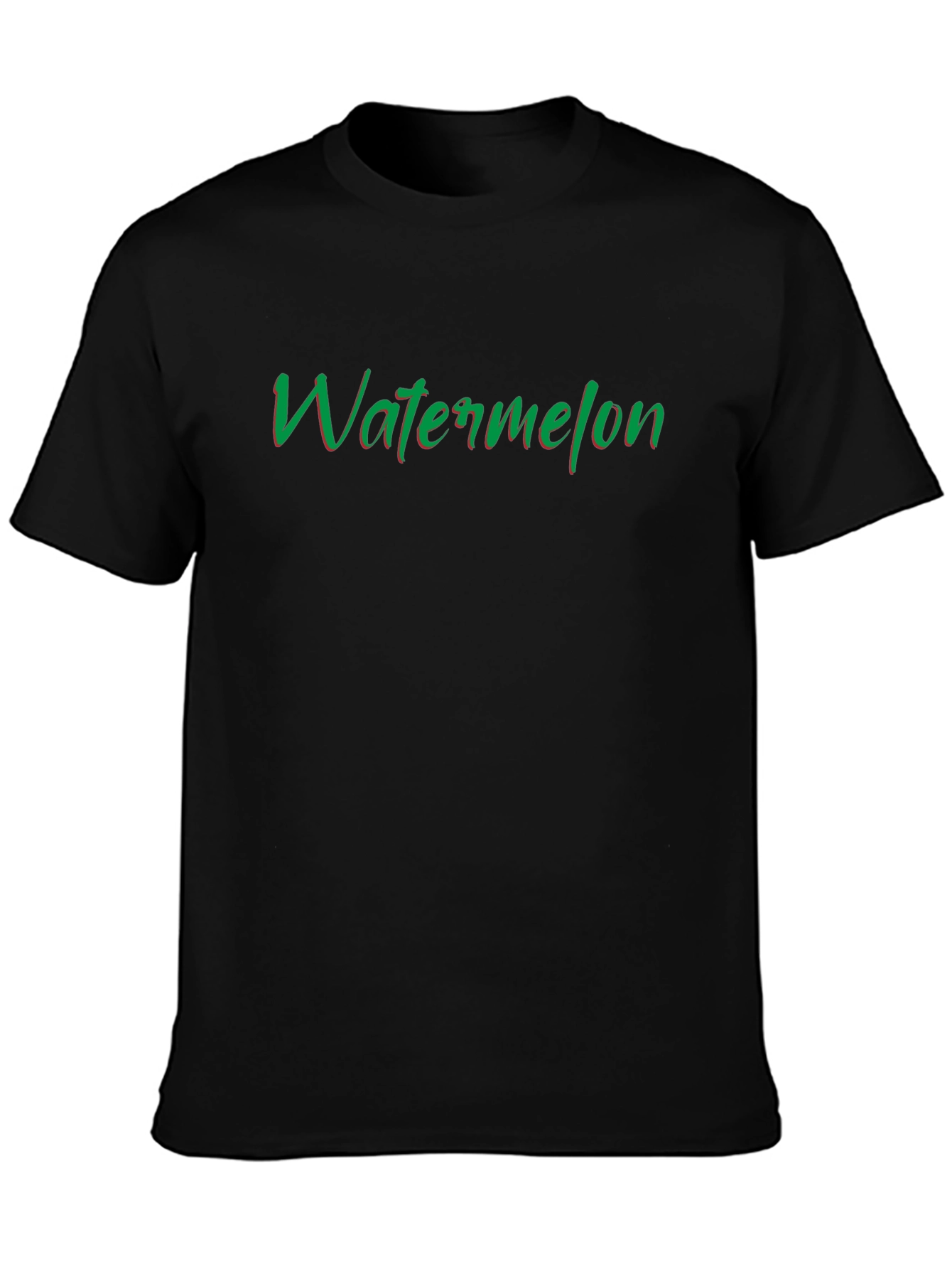 Watermelon Graphic Tee - Casual Black T-Shirt