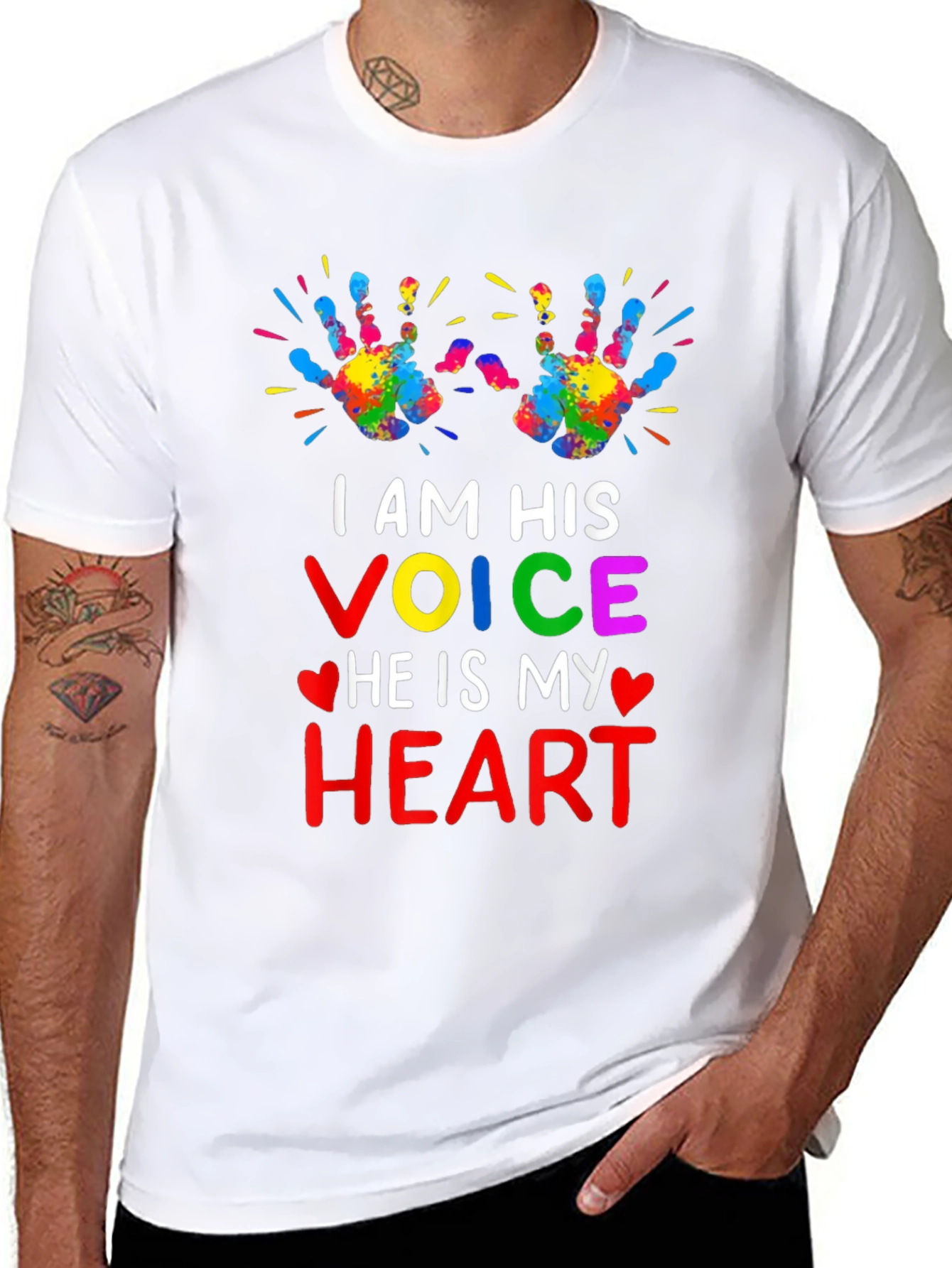 Autism Awareness I Am His Voice Graphic Tee