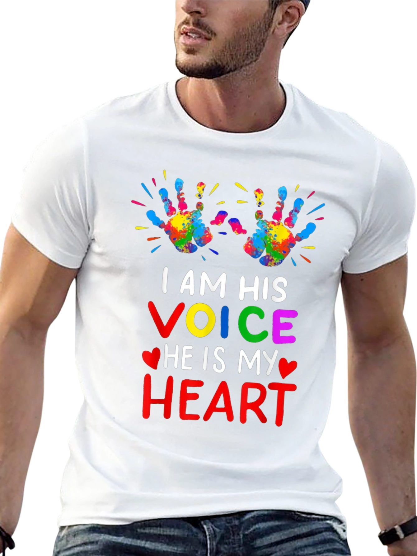 Autism Awareness I Am His Voice Graphic Tee