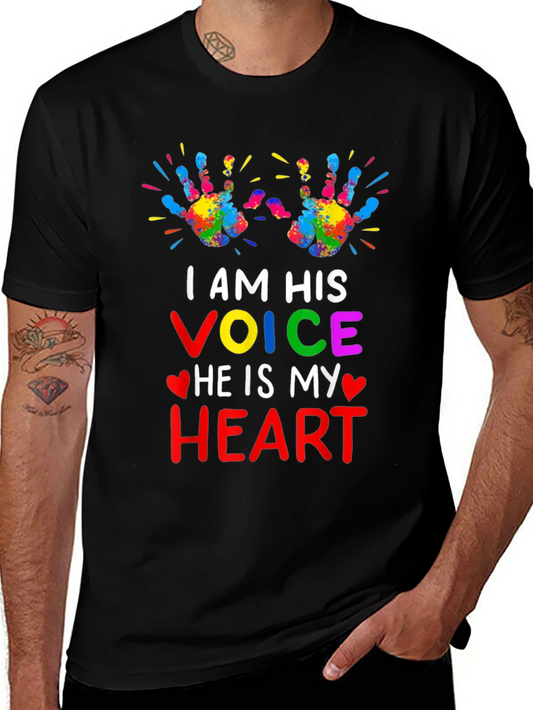Autism Awareness I Am His Voice Graphic Tee