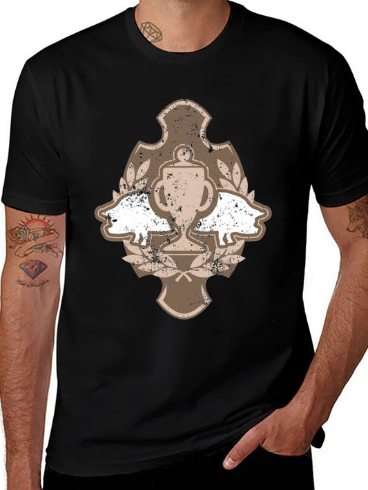 Vintage Boar Trophy Black T-Shirt